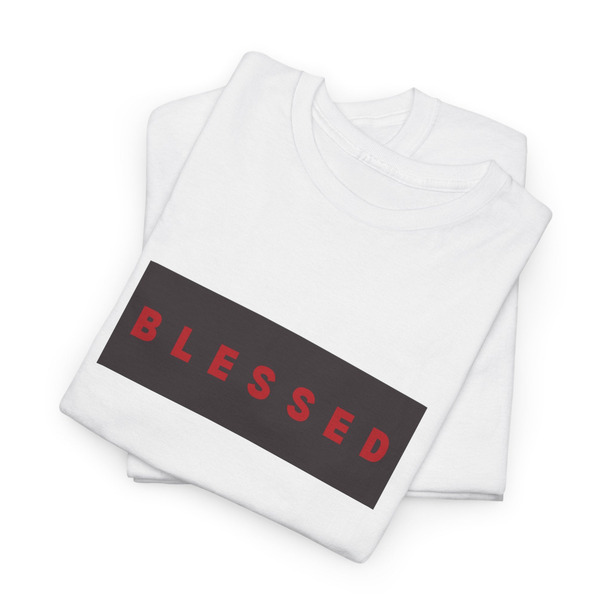 Blessed Box Logo T-Shirt — Minimal Christian Faith Tee