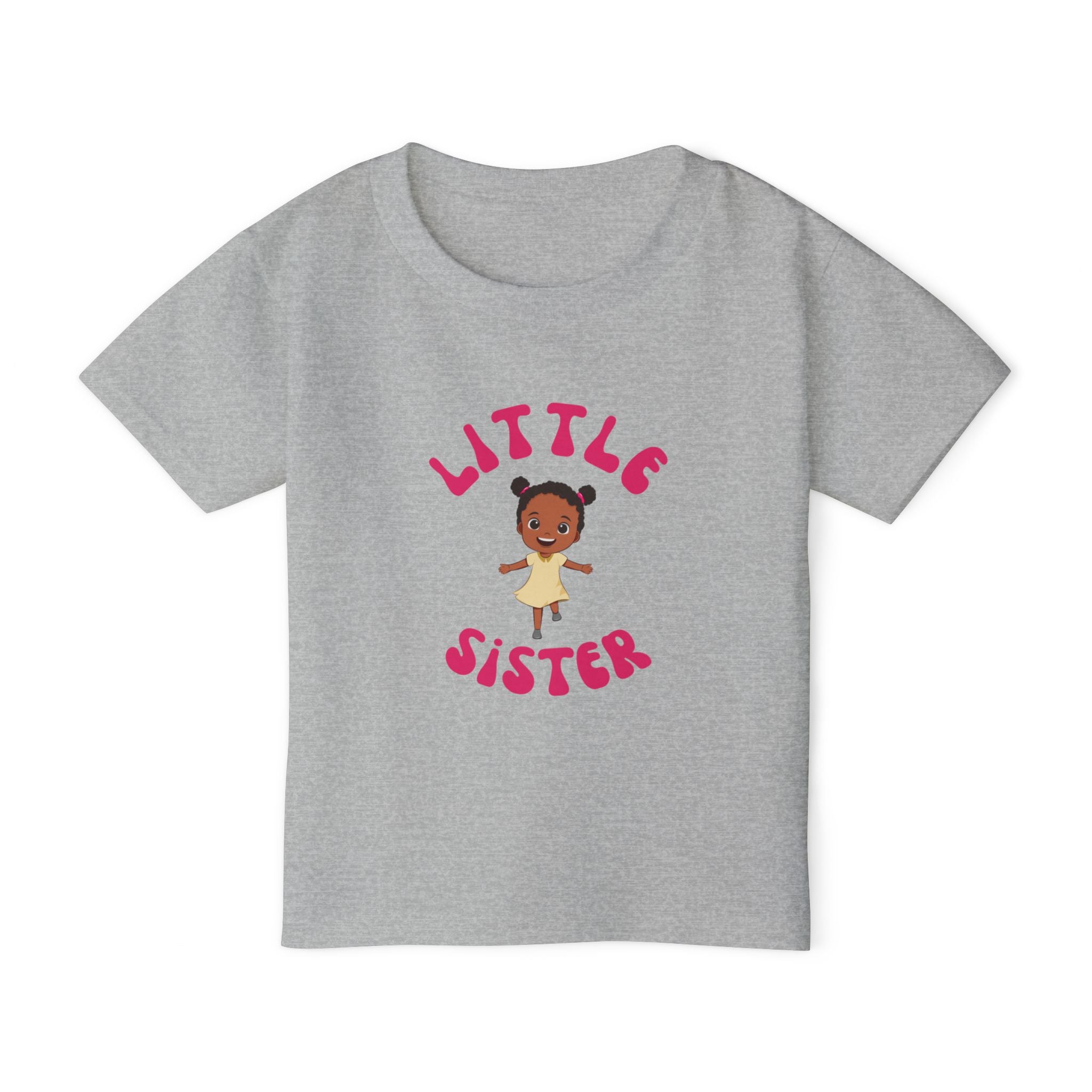 Little Sister Toddler T-Shirt — Cute Smiling Girl Sibling Shirt