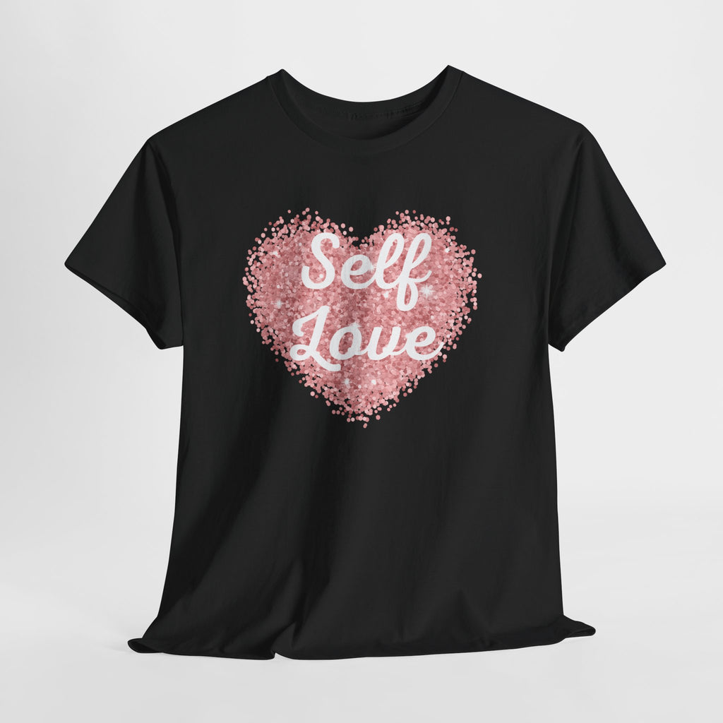 Self Love Tee — Pink Heart Mental Health Awareness Shirt