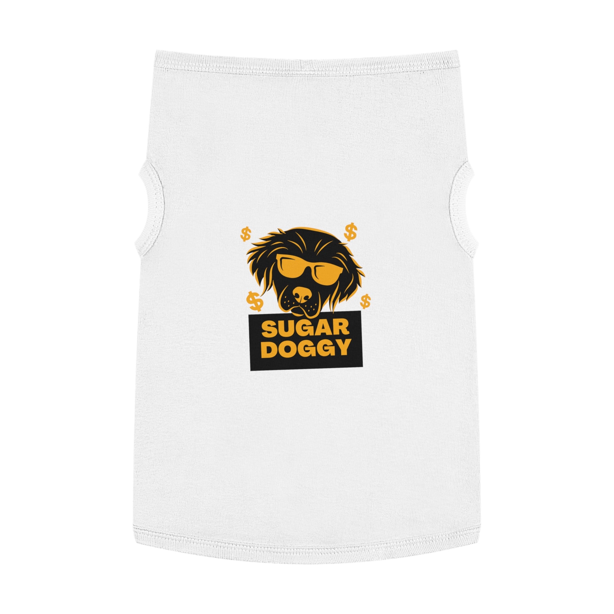 Sugar Doggy Pet Tank Top — Funny Dog Tee with Sunglasses & Dollar Sign Design