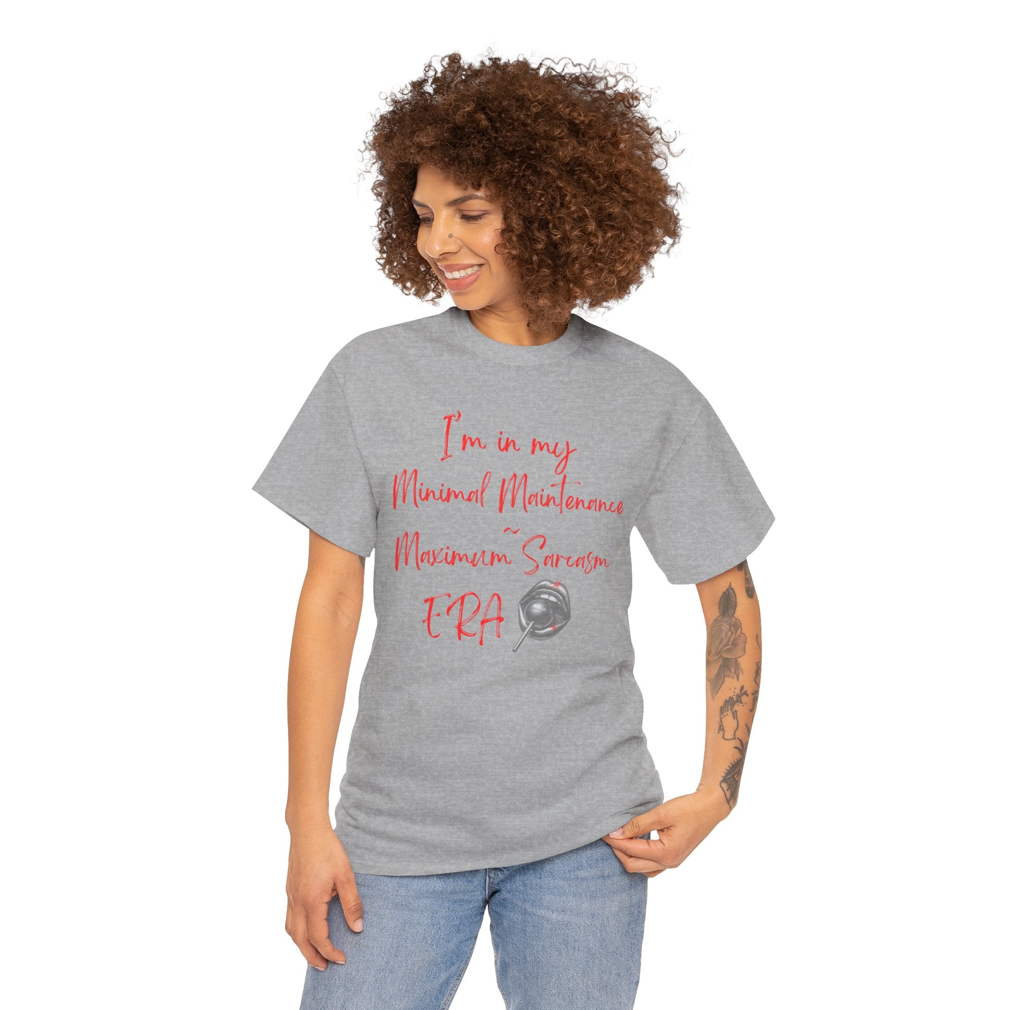 Minimal Maintenance Maximum Sarcasm Tee — Funny Sarcastic Graphic T-Shirt