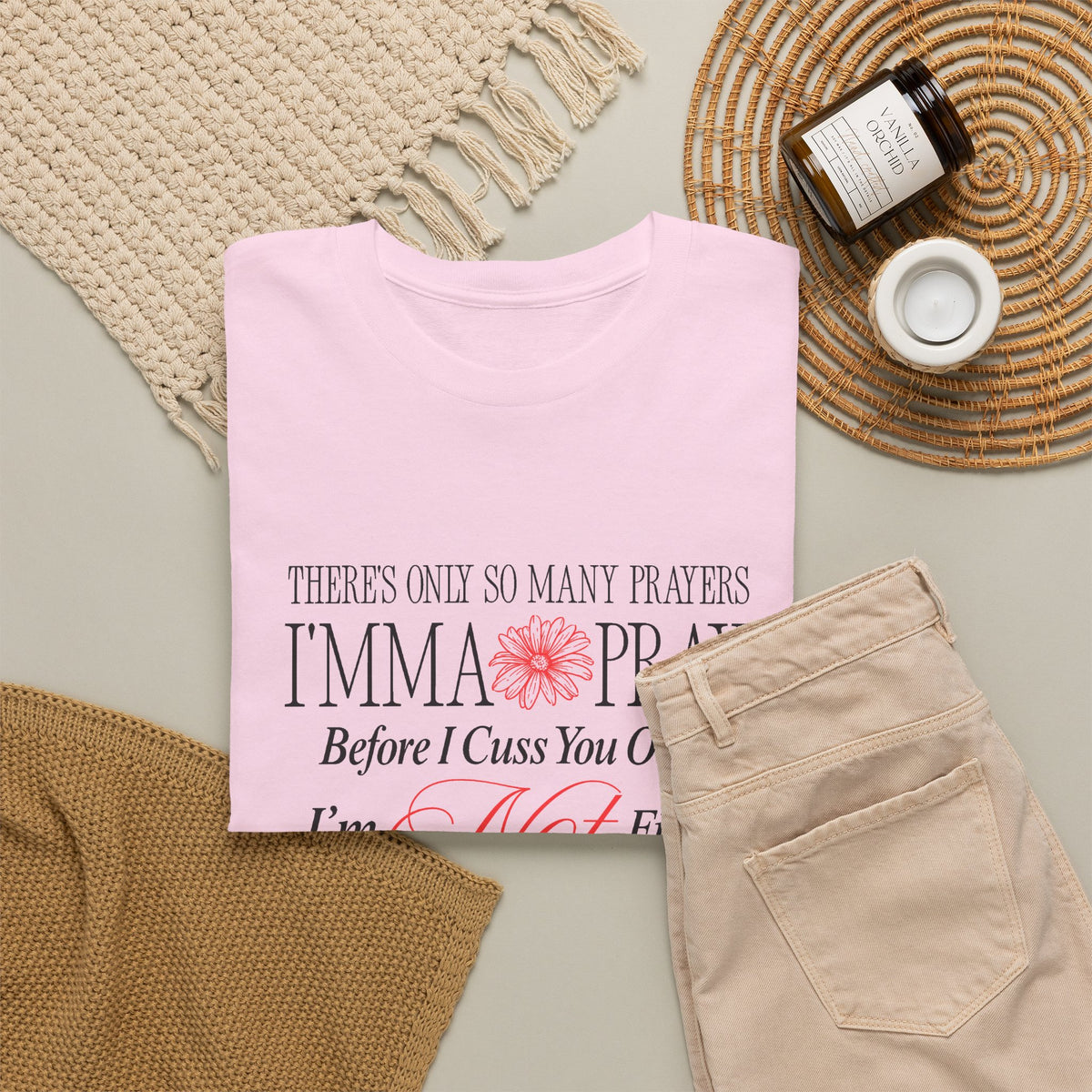 T-Shirt — "Imma Pray Before I Cuss You Out" Funny Christian Prayer Tee
