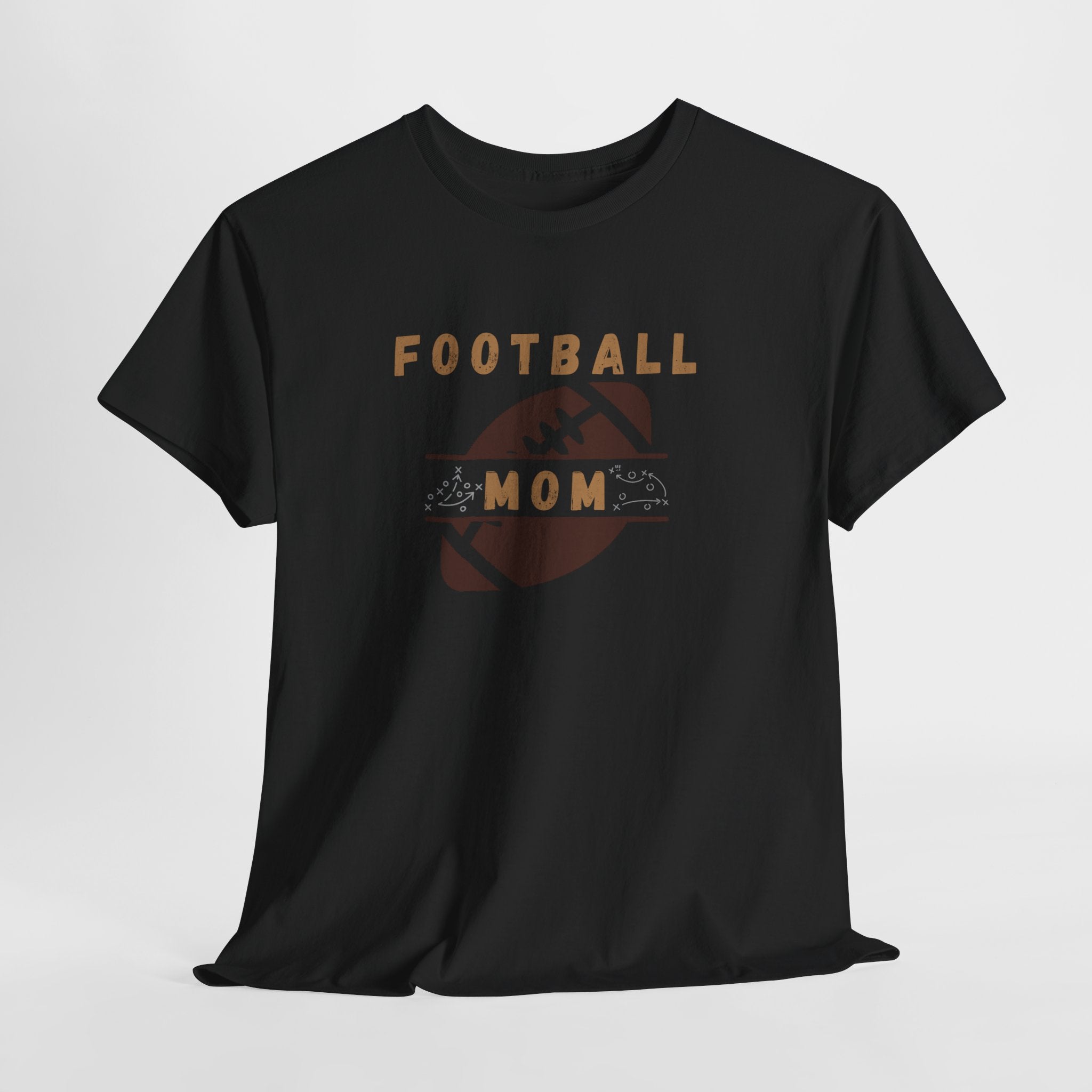 Football Mom T-Shirt — Retro Brown Football Design