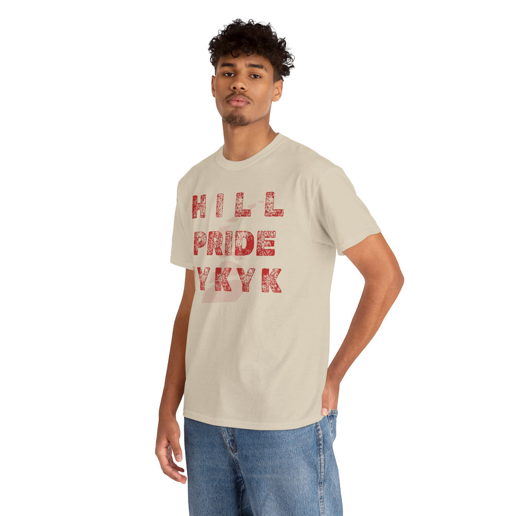 Hill Pride Cobblestone Road Graphic Tee — Red Brick Path Text Design