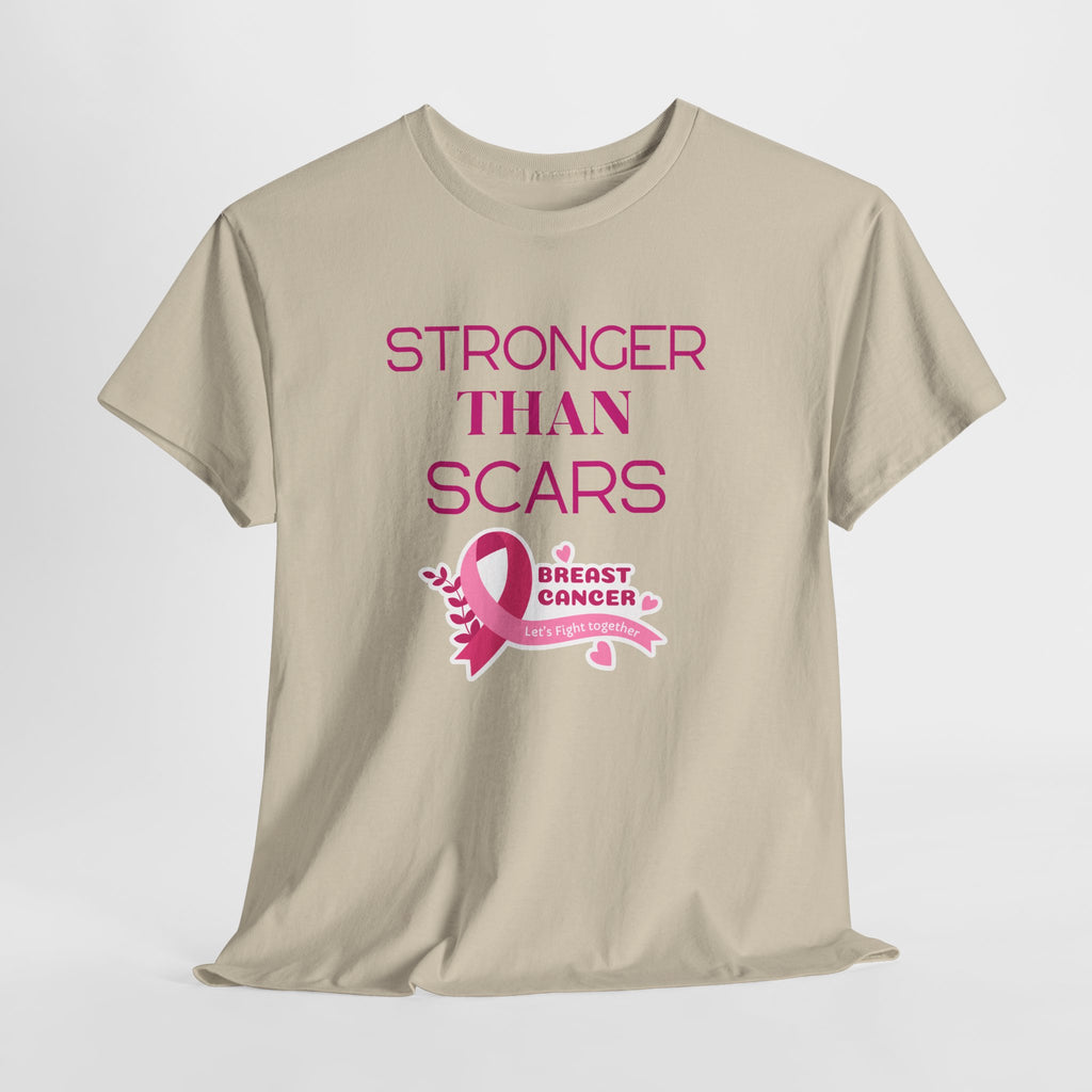 Stronger Than Scars Tee – Breast Cancer Awareness Support T-Shirt