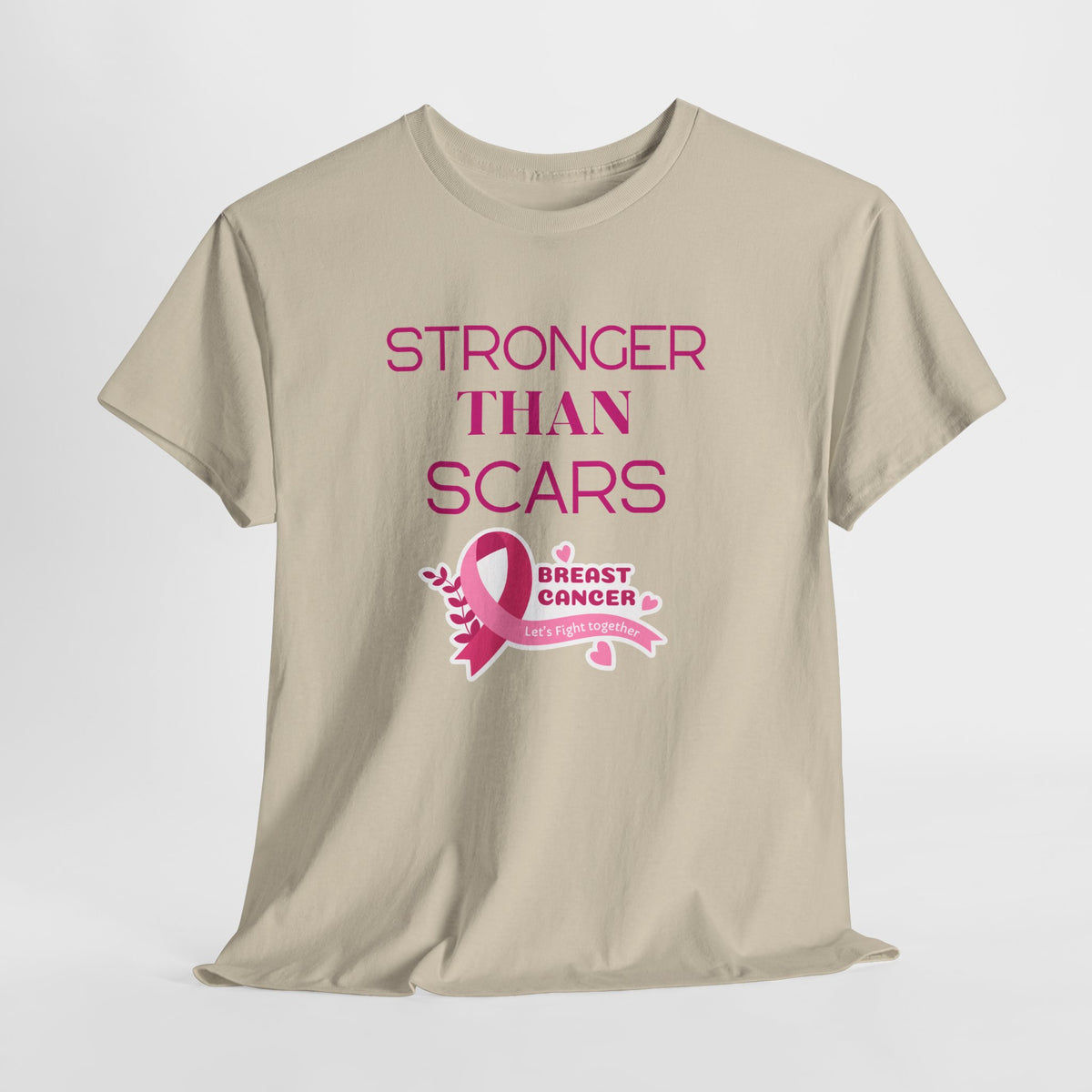 Stronger Than Scars Tee – Breast Cancer Awareness Support T-Shirt