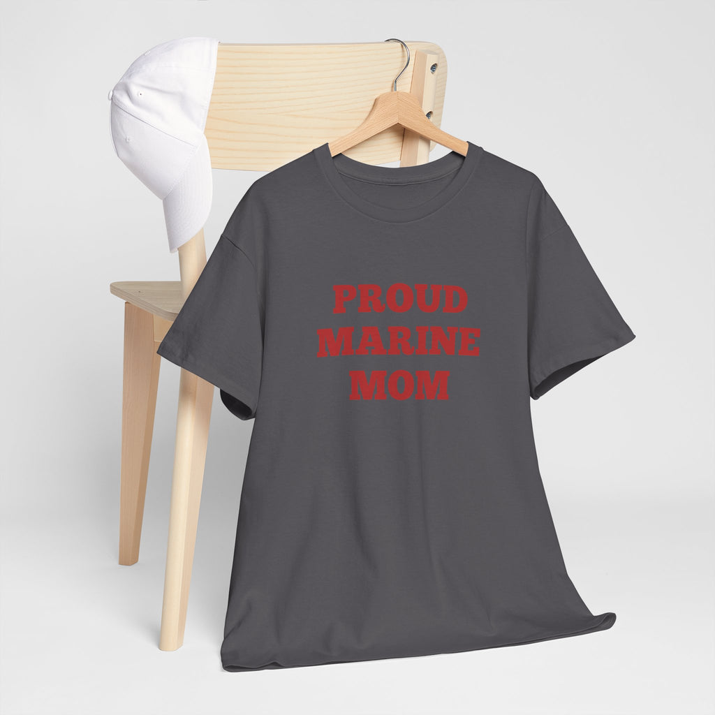 Proud Coast Guard Mom T-Shirt — Military Mom Gift, Blue Text Tee