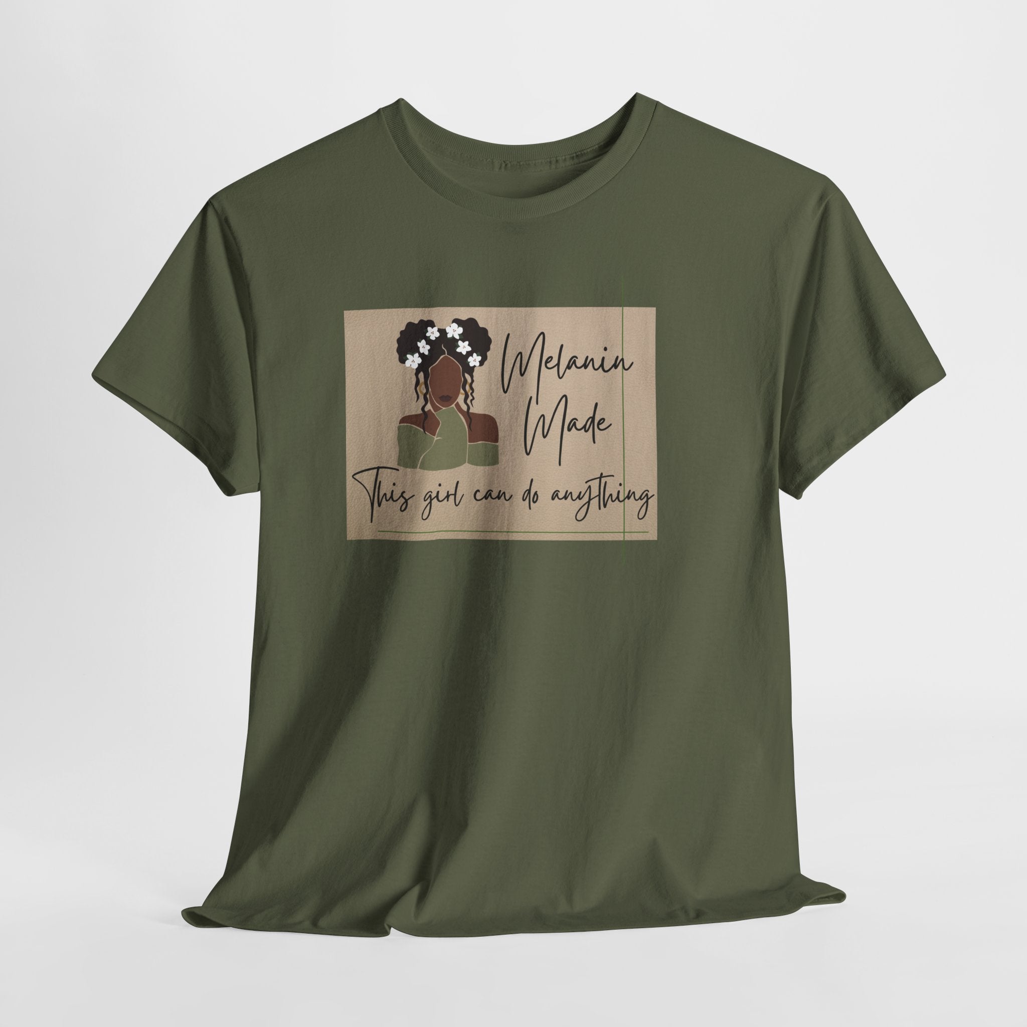 Inspirational Melanin Made Tee — "This girl can do anything"