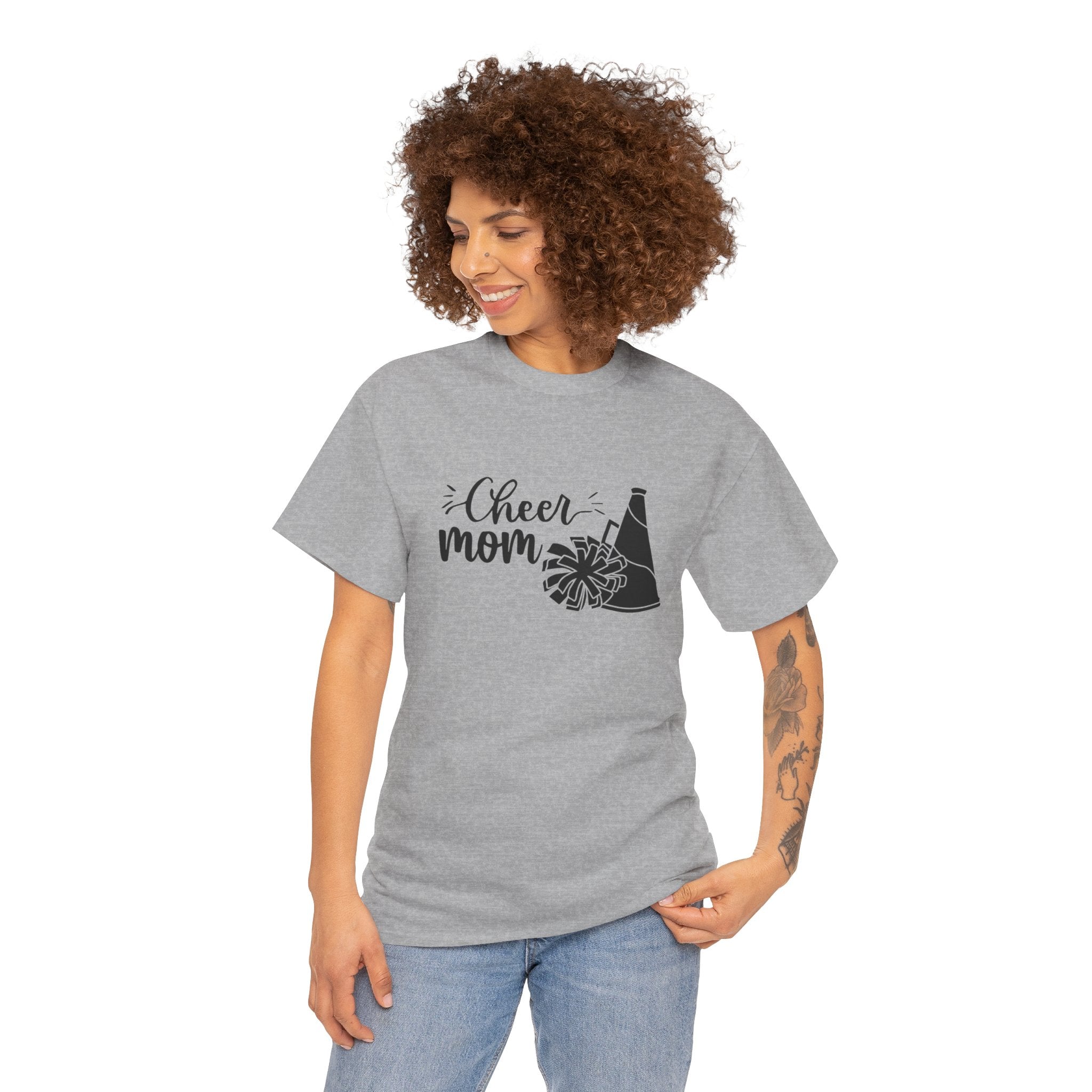 Cheer Mom T-Shirt — Pom Pom & Megaphone Mom Tee