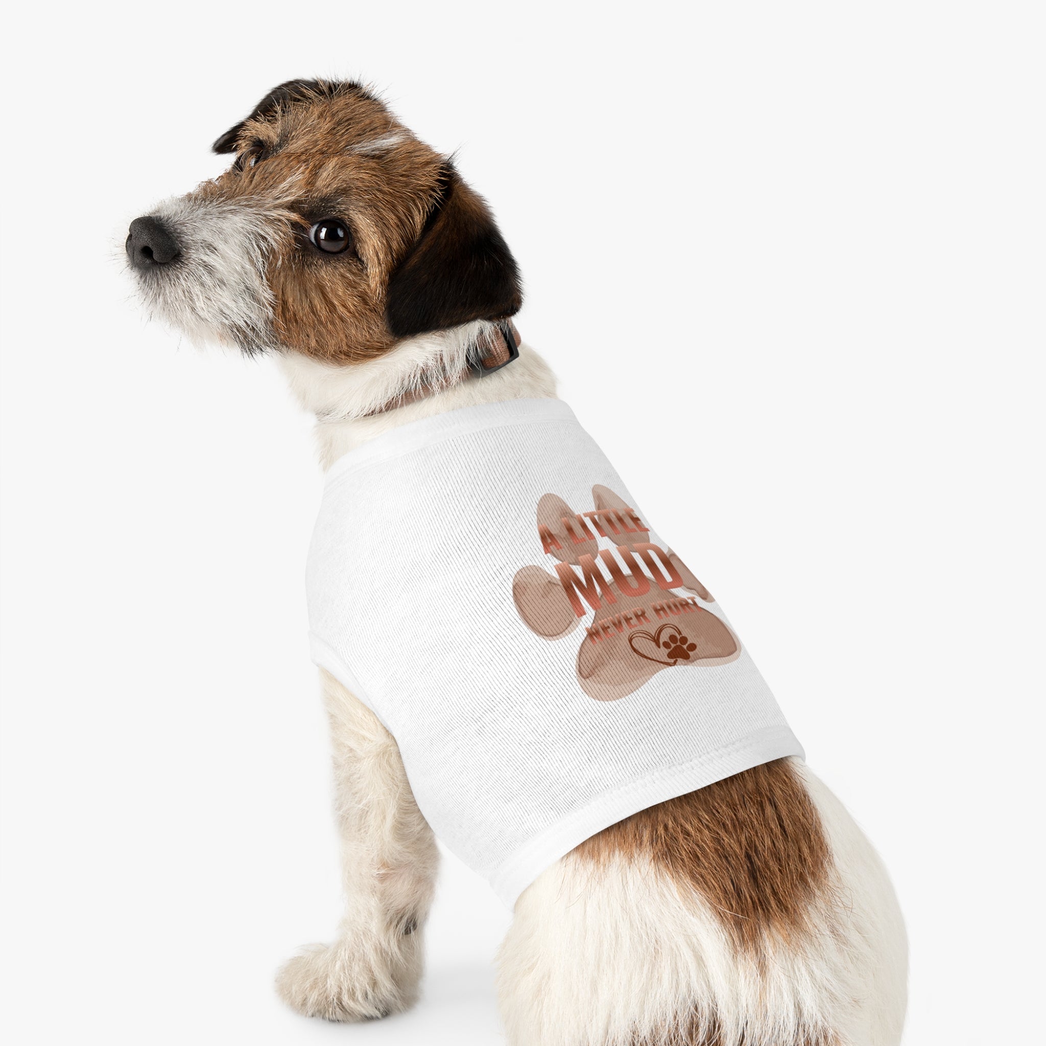 Pet Tank Top — "A Little Mud Never Hurt" Paw Print Dog Tank
