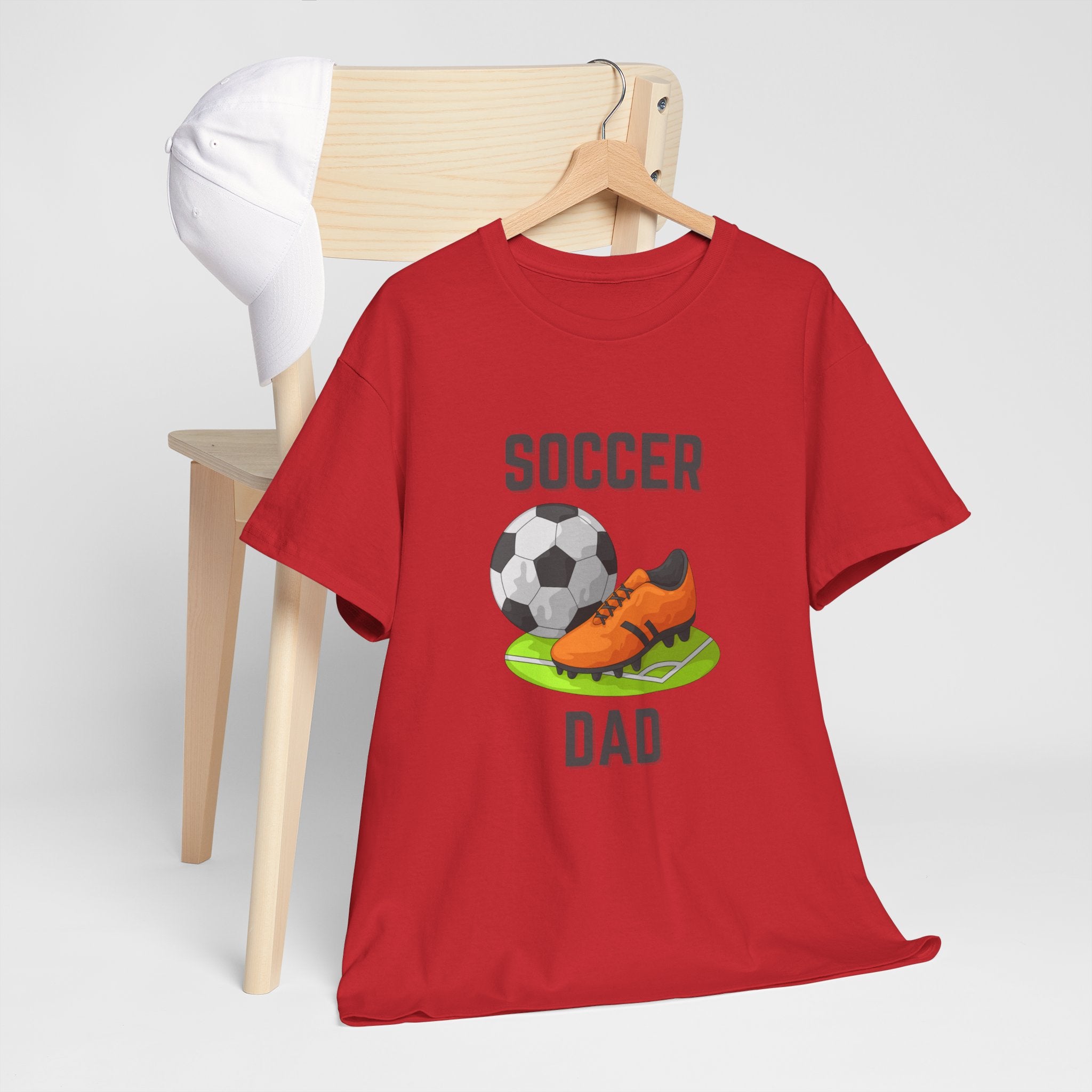 Soccer Dad T-Shirt – Graphic Soccer Ball & Cleat Tee, Father’s Day Gift