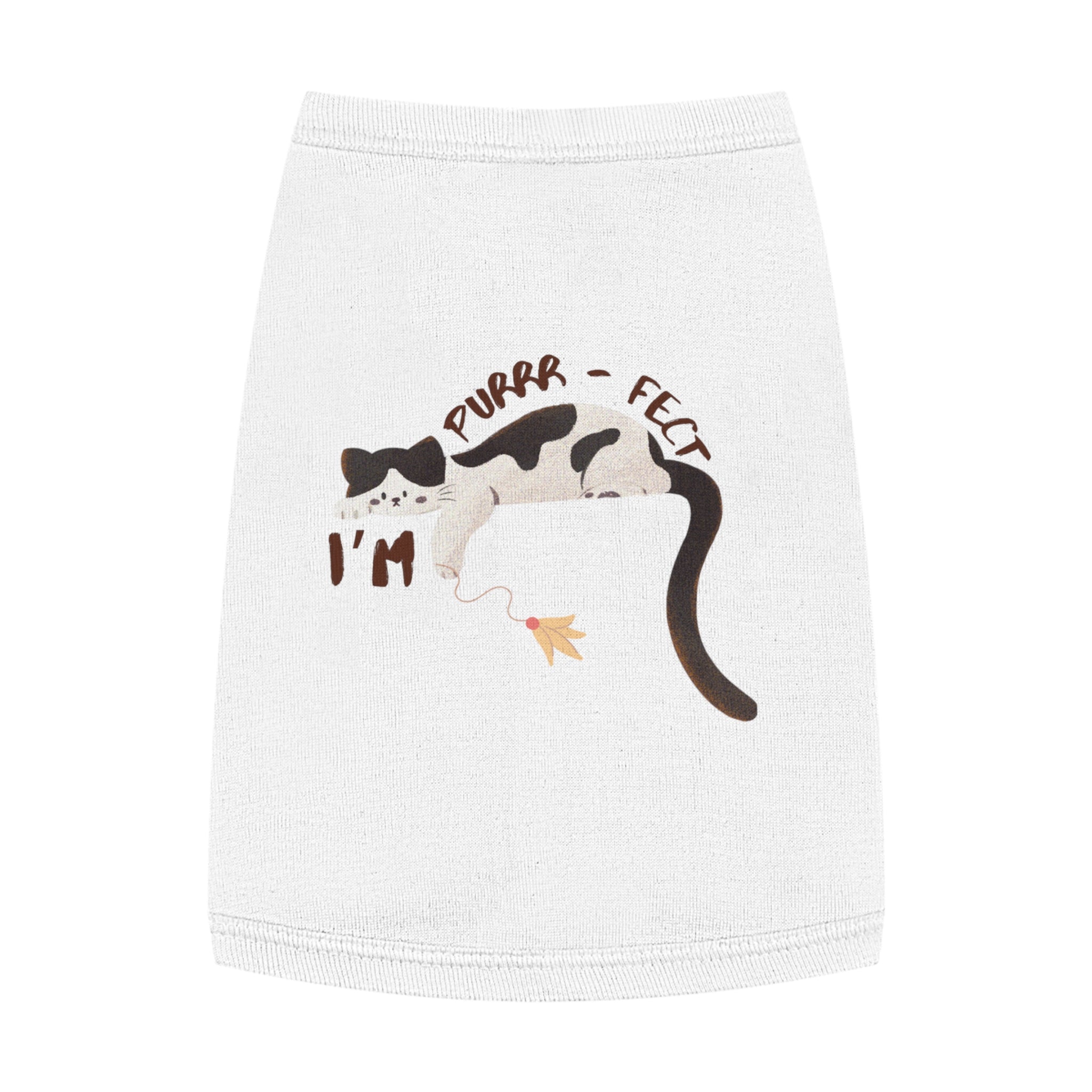 Cat Pet Tank Top - "Purr-fect" Sleeping Cat Design