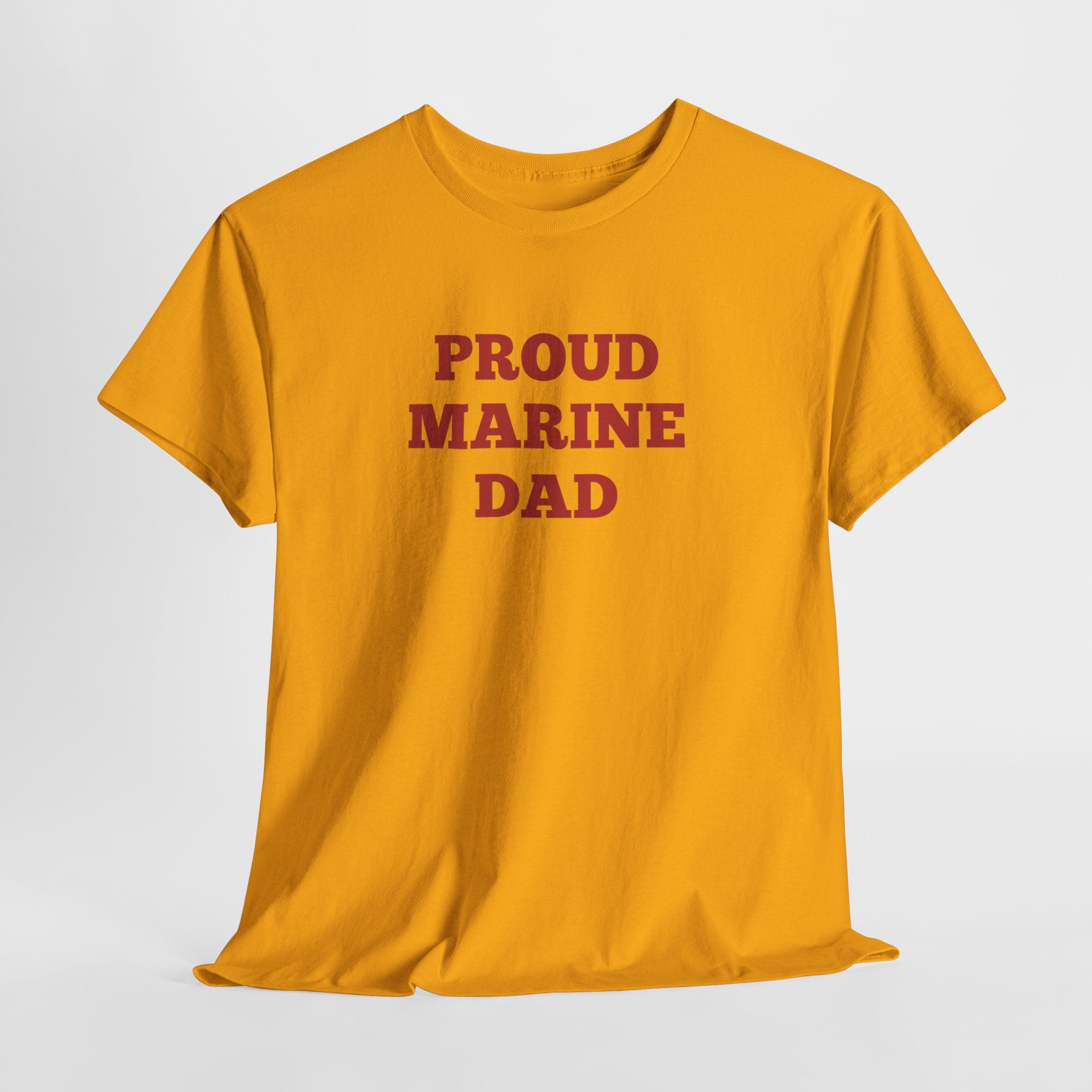 Proud Marine Dad T-Shirt — Military Dad Tee in Red Text