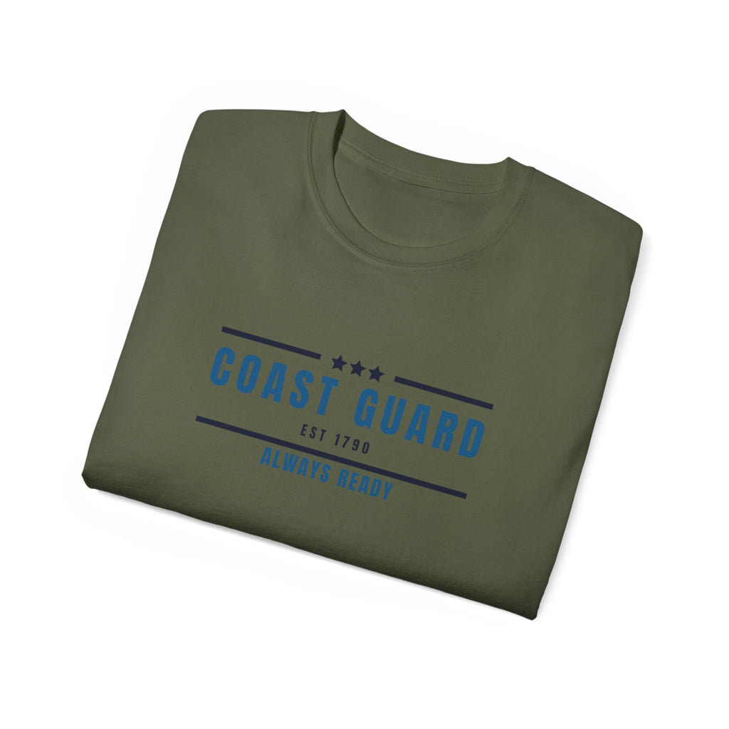 Coast Guard "Always Ready" Tee — Patriotic Military Crew Shirt