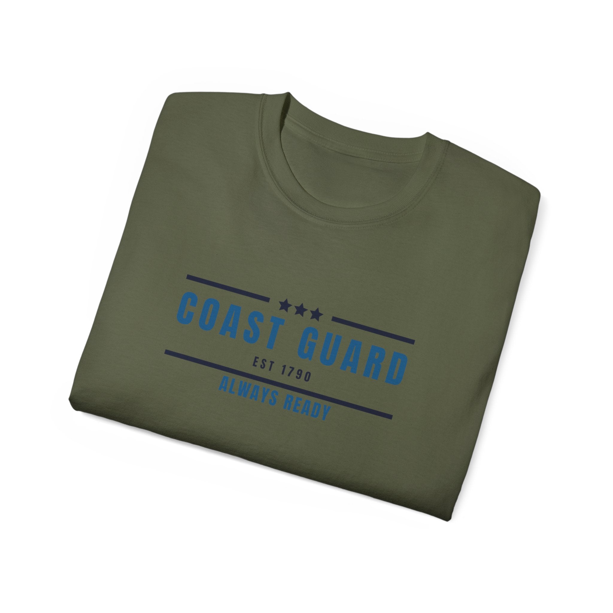 Coast Guard "Always Ready" Tee — Patriotic Military Crew Shirt