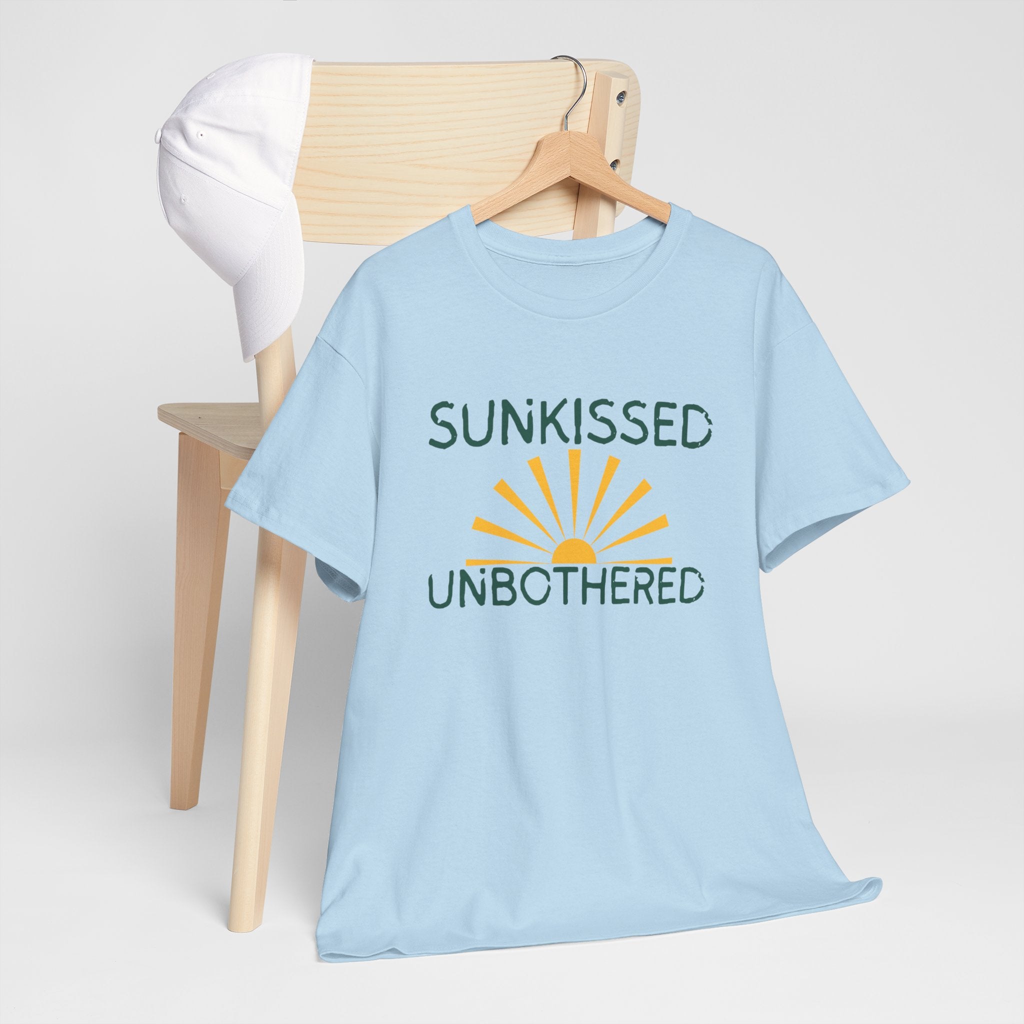 Sunkissed & Unbothered Tee — Summer Sunset Graphic T-Shirt