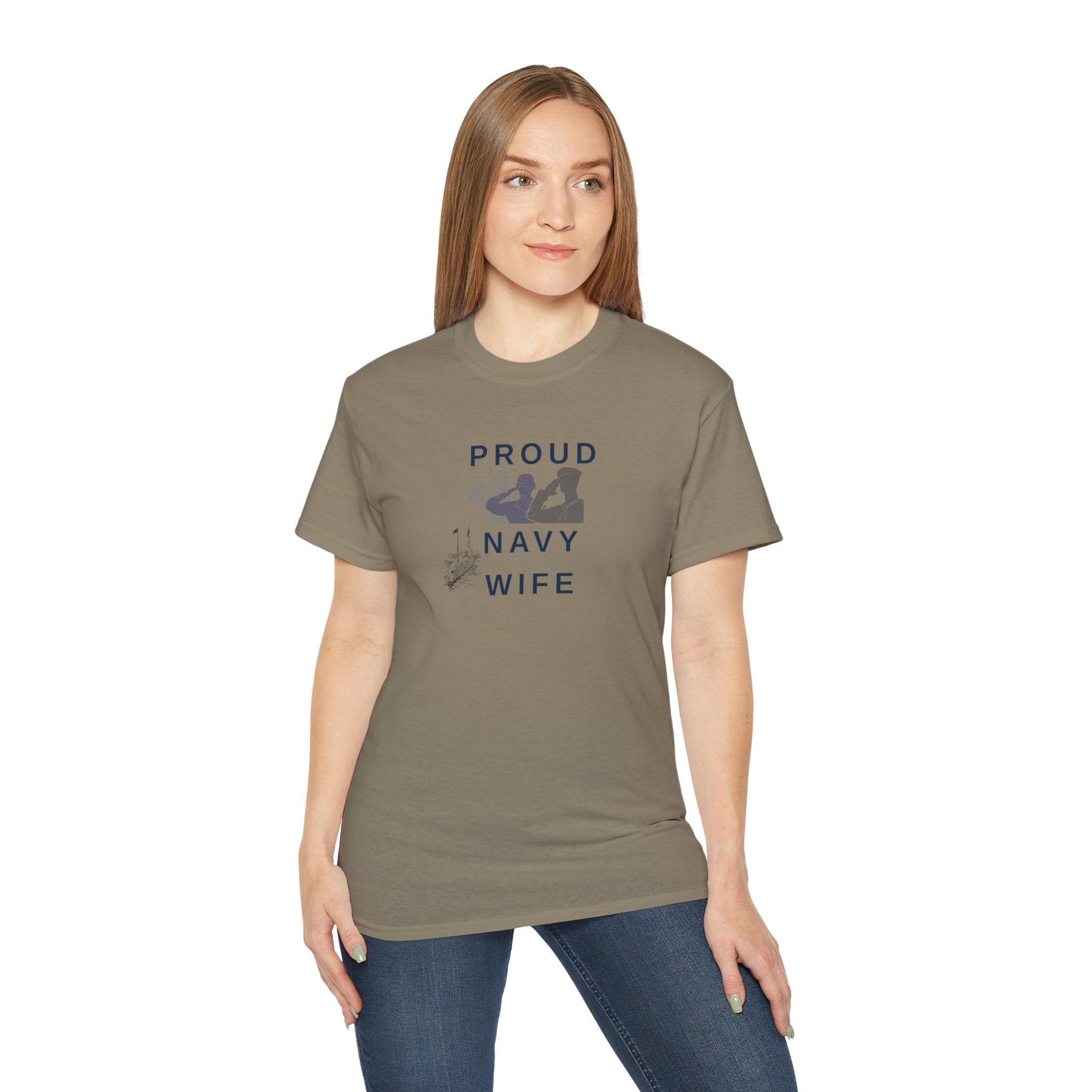 Proud Navy Wife T‑Shirt — Military Spouse Support Tee