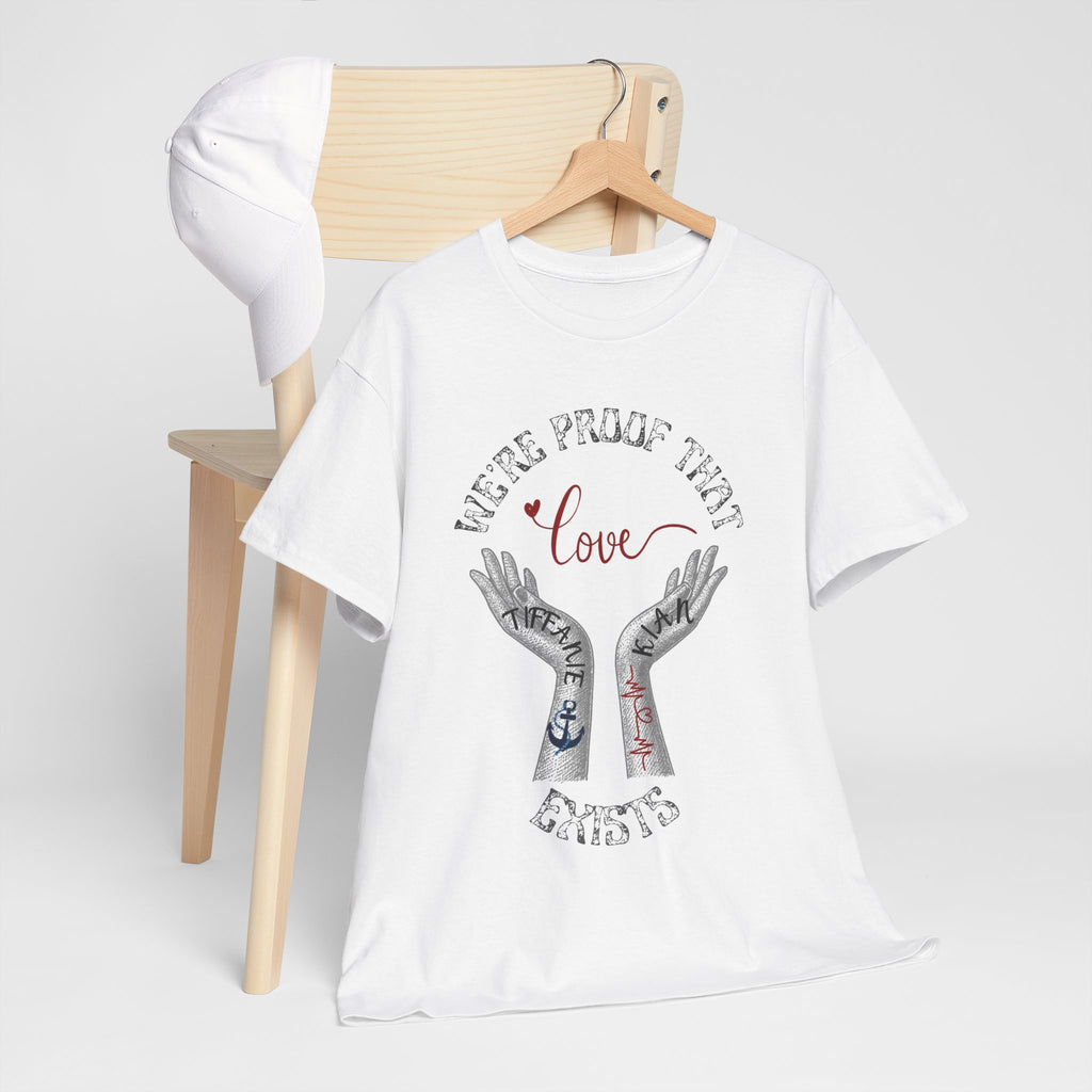 Love Wins Tattoo Hands T‑Shirt – "We're Proof That Love Exists" Couples Goal Pride Tee