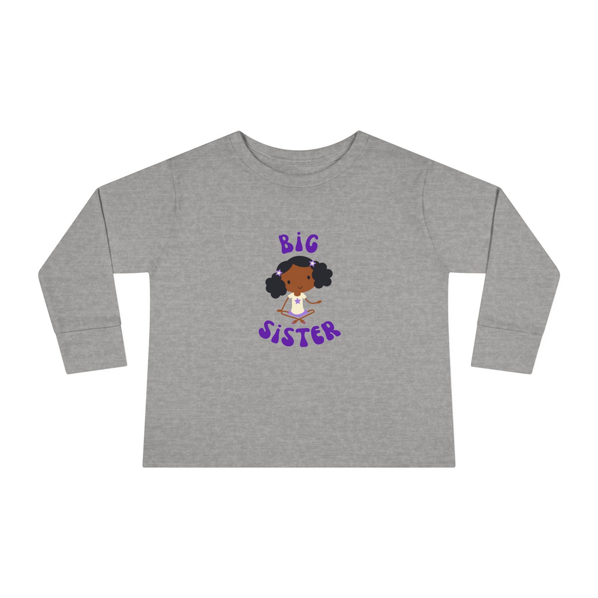 Big Sister Toddler Long Sleeve Tee — Cute Sister Announcement Shirt