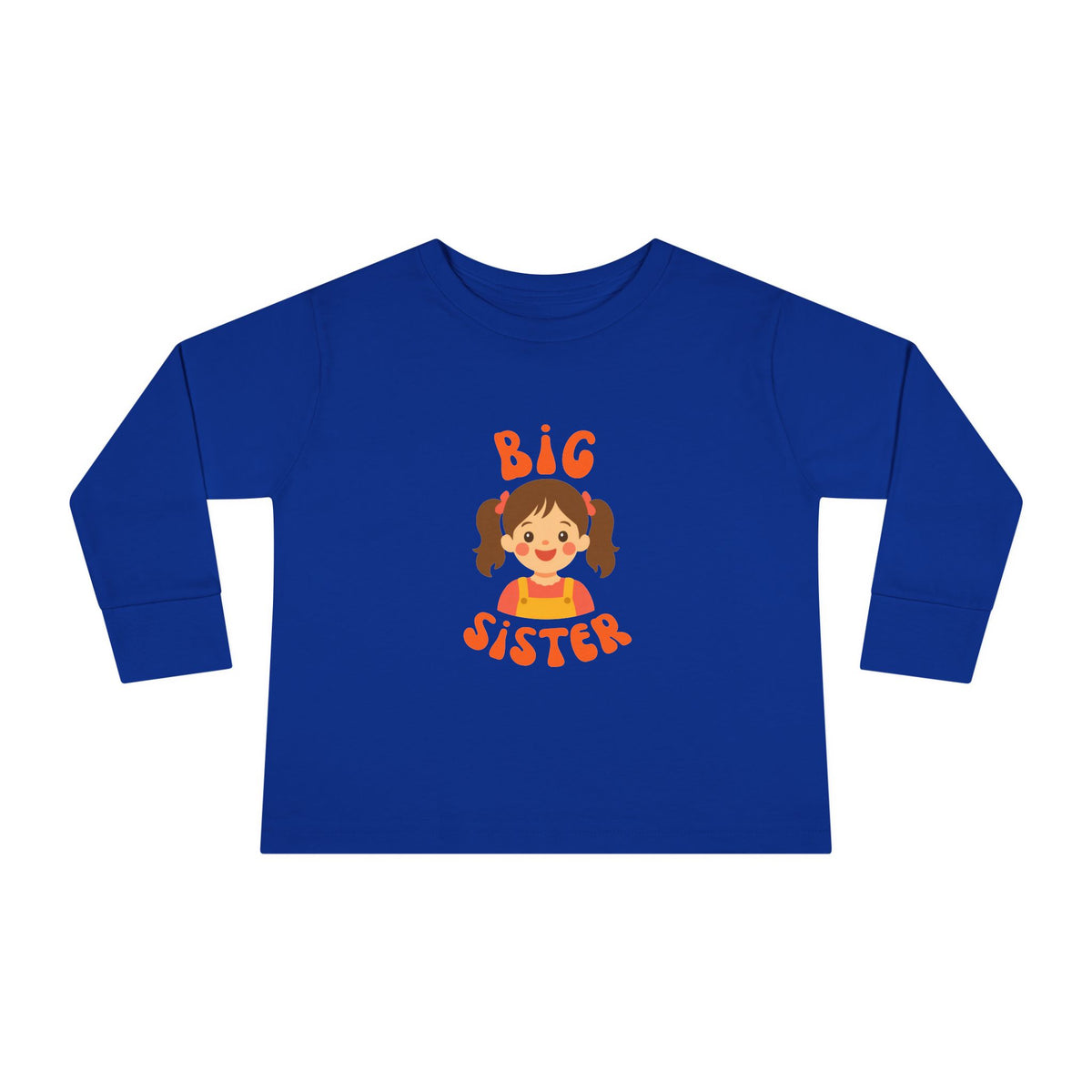 Big Sister Toddler Long Sleeve Tee — Cute Announce Shirt for New Siblings