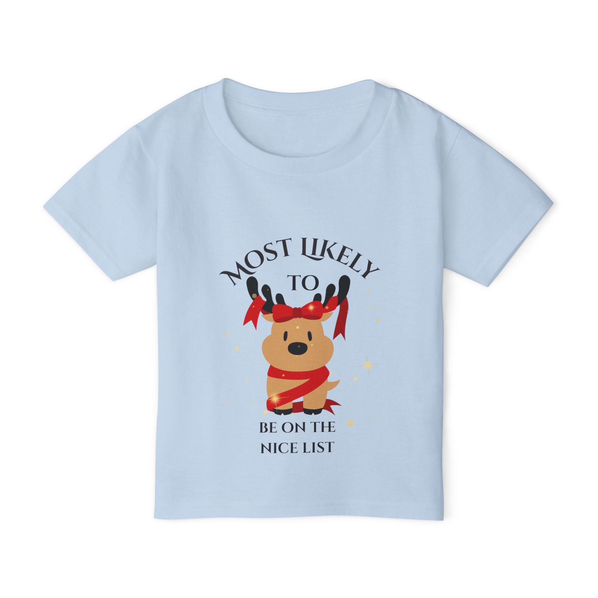 Most Likely to Be on the nice list Toddler Christmas T-Shirt, Cute Holiday Shirt, Kids Xmas Top, Most Likely To Be On Nice List Tee, Perfect for Family Photos, Christmas Gift
