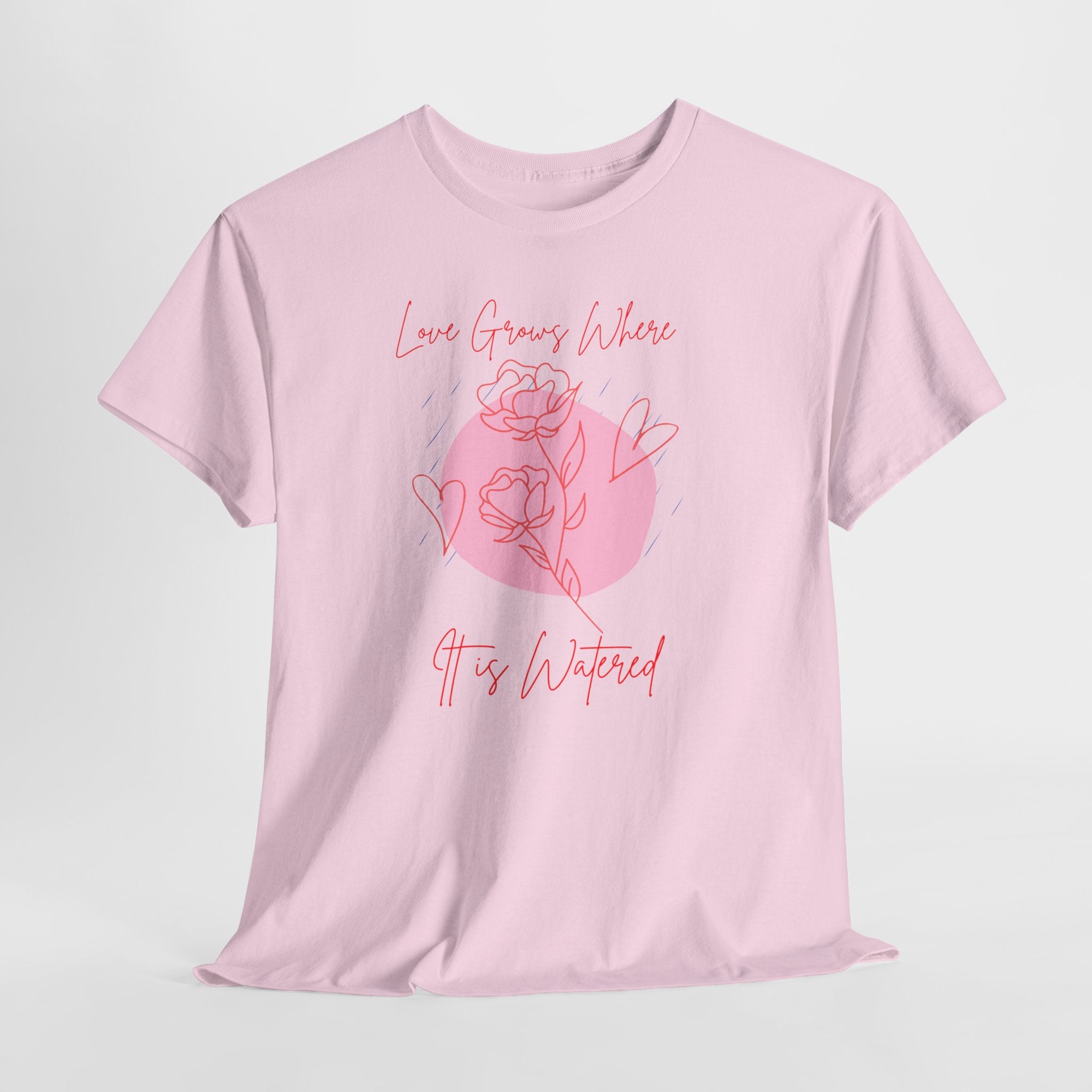 Rose Moon Graphic Tee — "Love Grows Where It’s Watered"