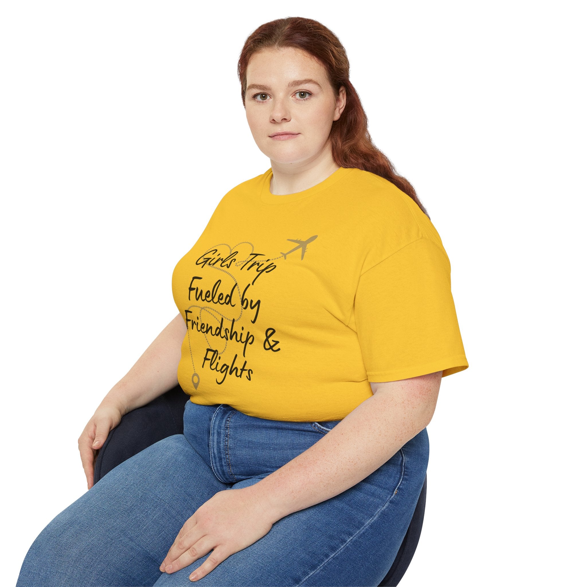 Girls Trip Tee — "Girls Trip Fueled by Friendship & Flights" Travel Shirt