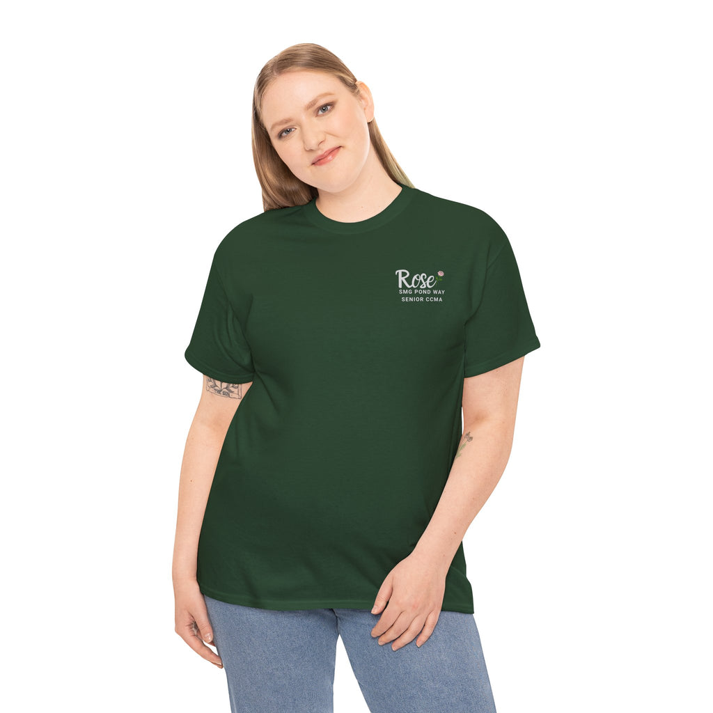 Rose Logo Tee — Minimal Work T‑Shirt with a Rose