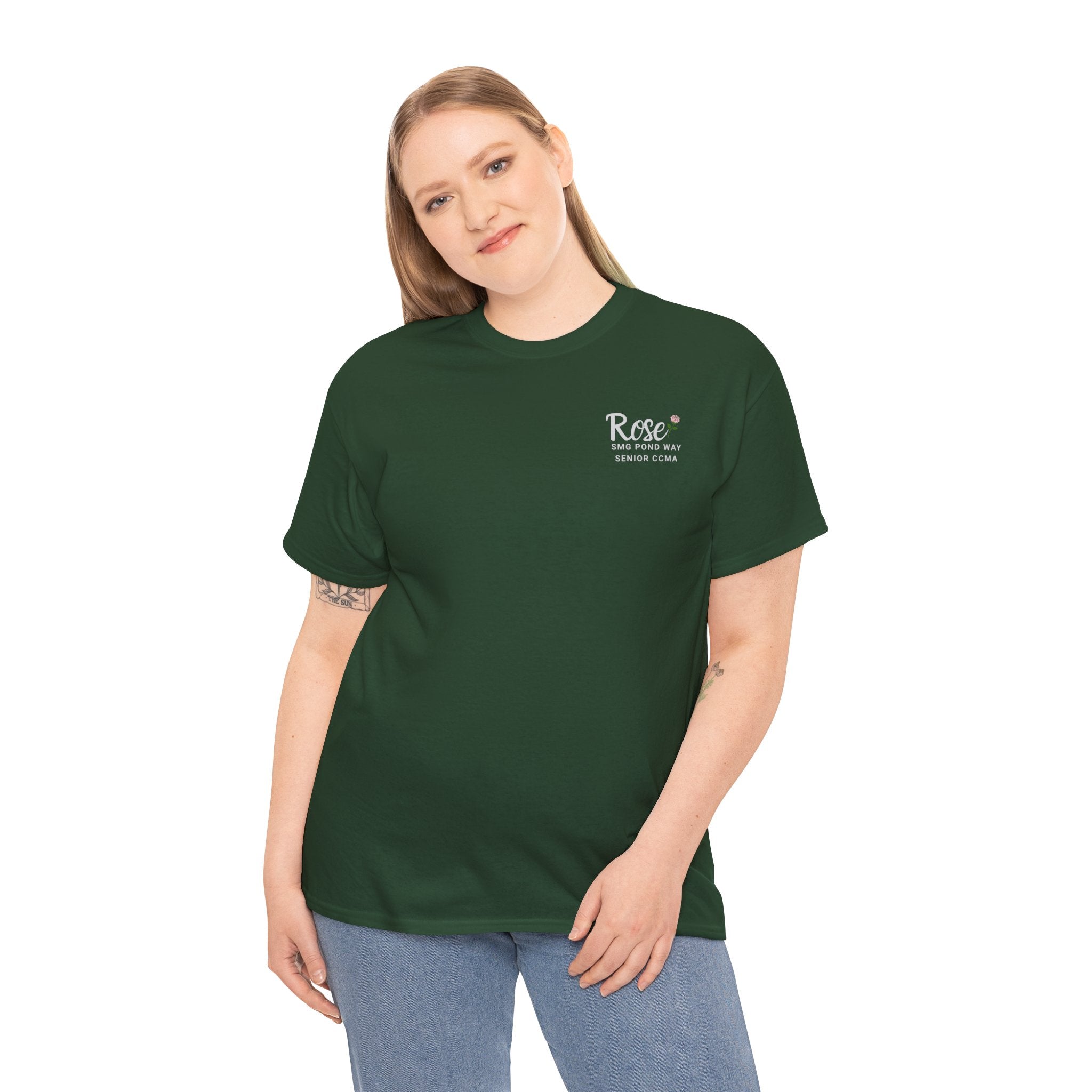 Rose Logo Tee — Minimal Work T‑Shirt with a Rose