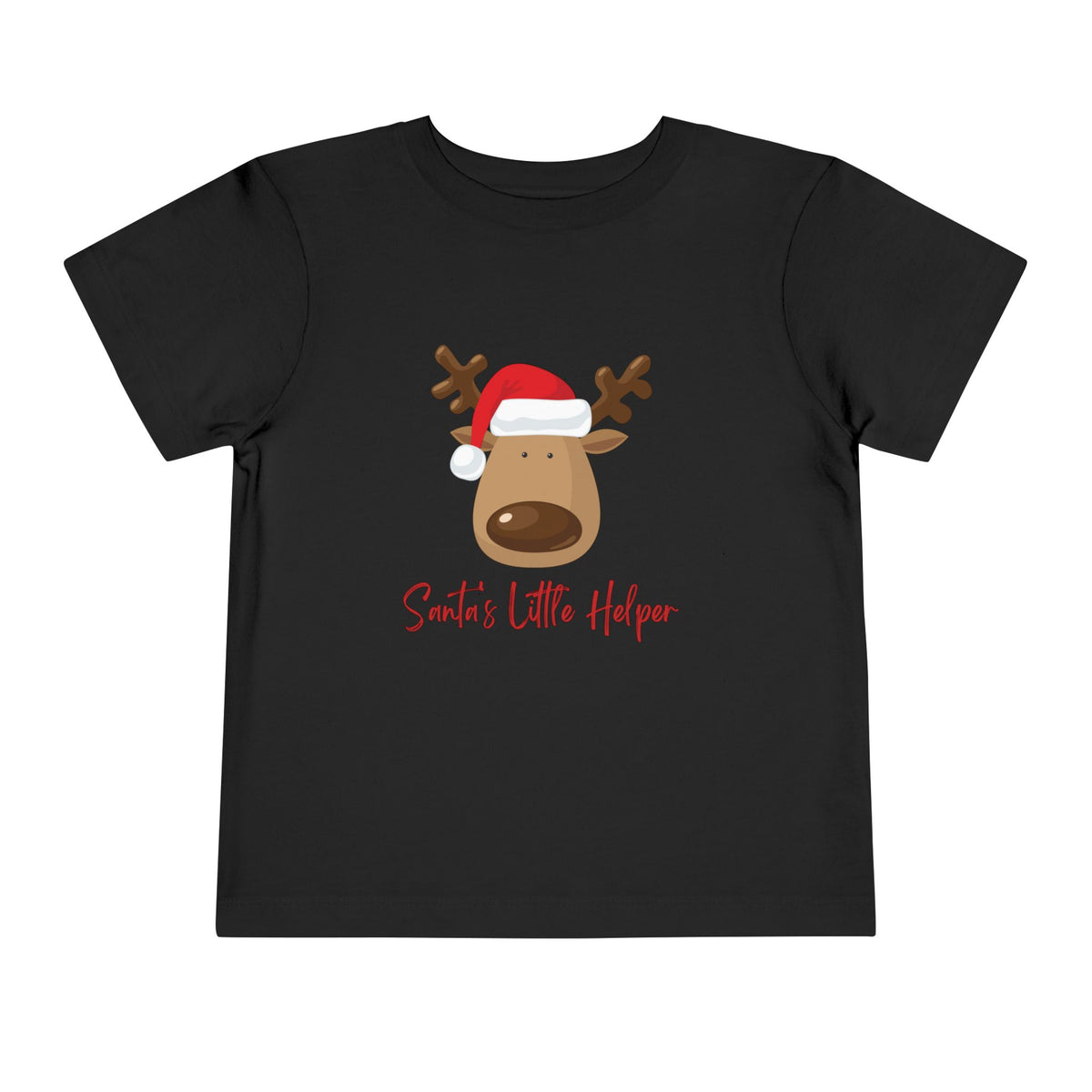 Santa’s Little Helper Reindeer Toddler Short Sleeve Tee