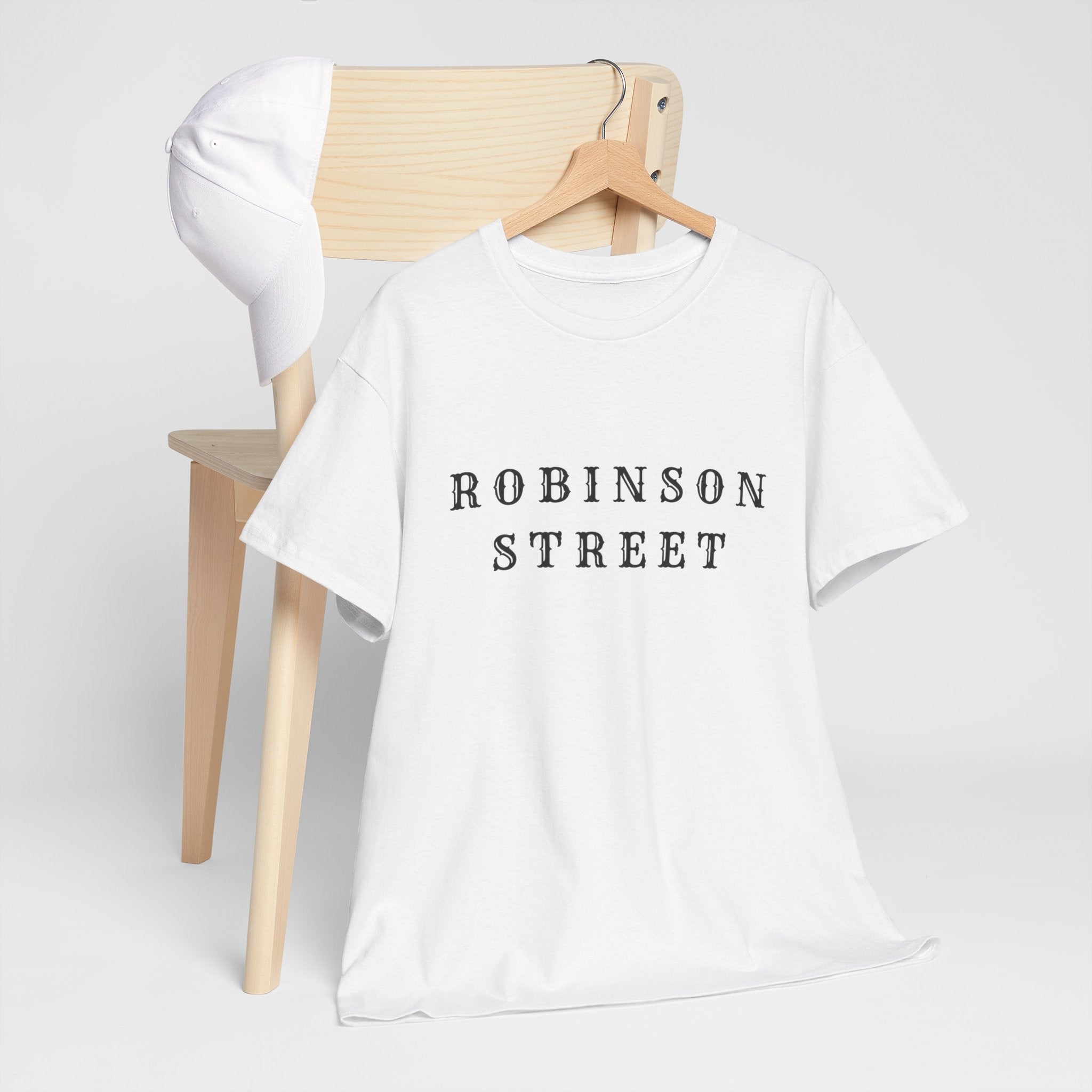 Robinson Street T-Shirt — Minimal Vintage Text Tee