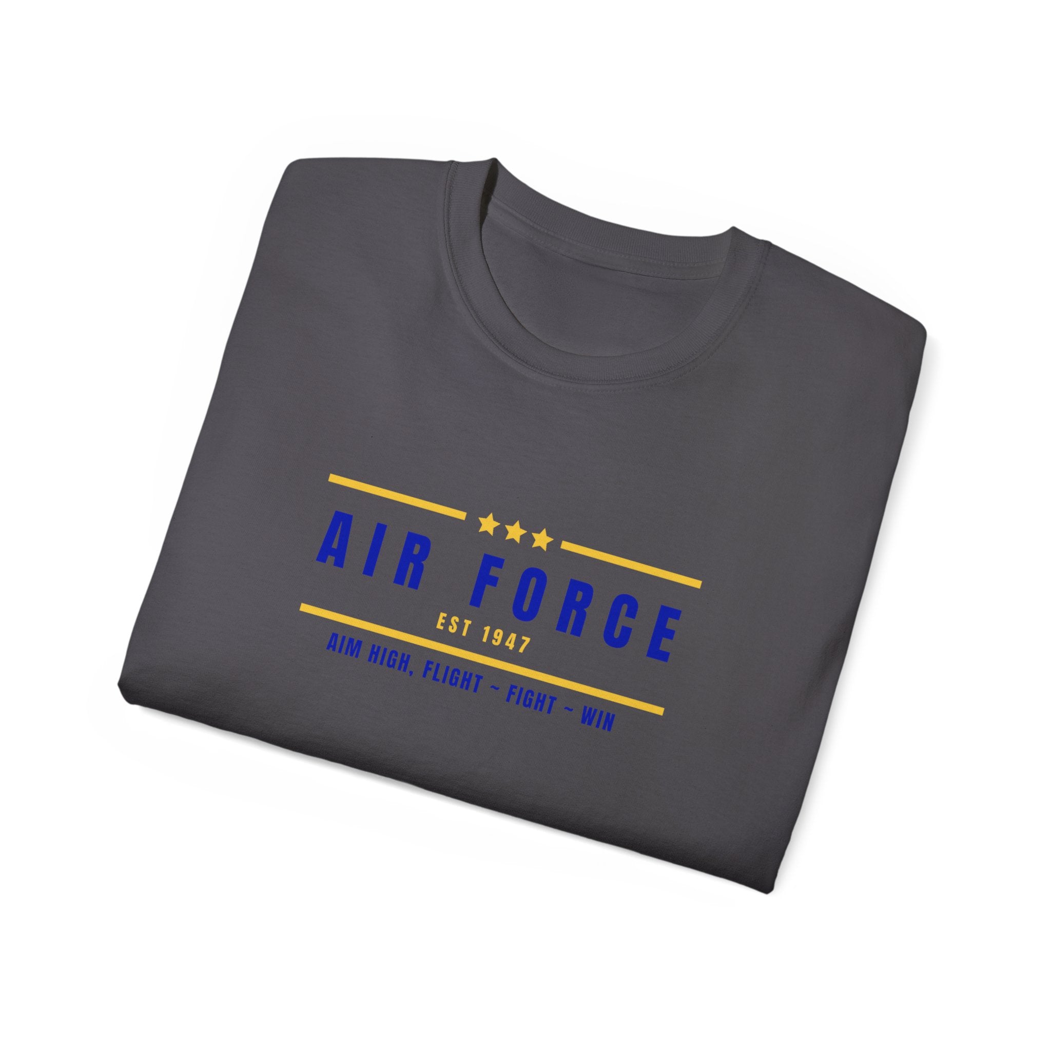 Air Force Vintage Stripe Tee — "Air Force" Graphic T-Shirt