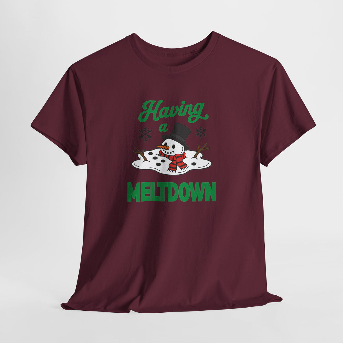 Having a Meltdown Snowman Christmas T-Shirt