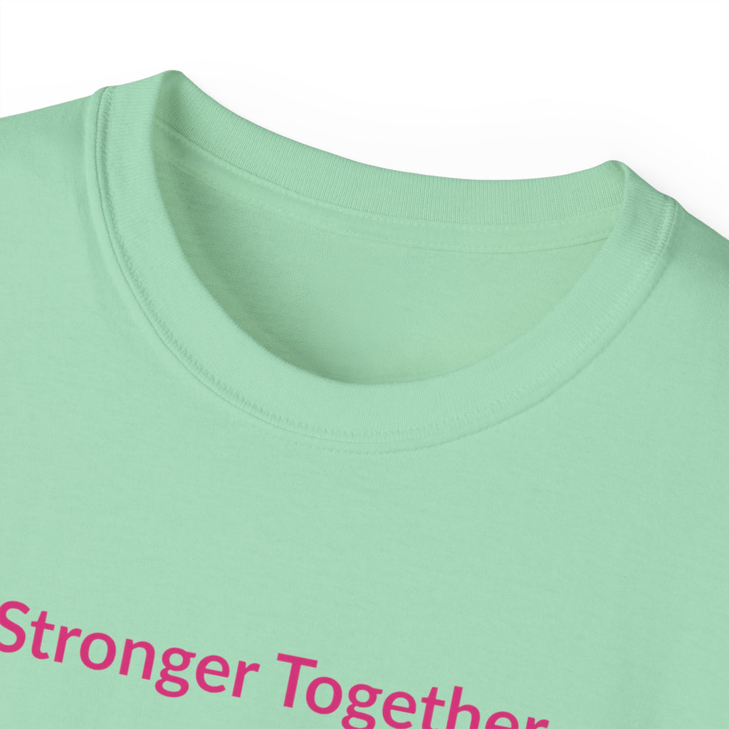 T-Shirt — "Stronger Together. Always. Tough Titties Club" Pink Ribbon Boxing Design
