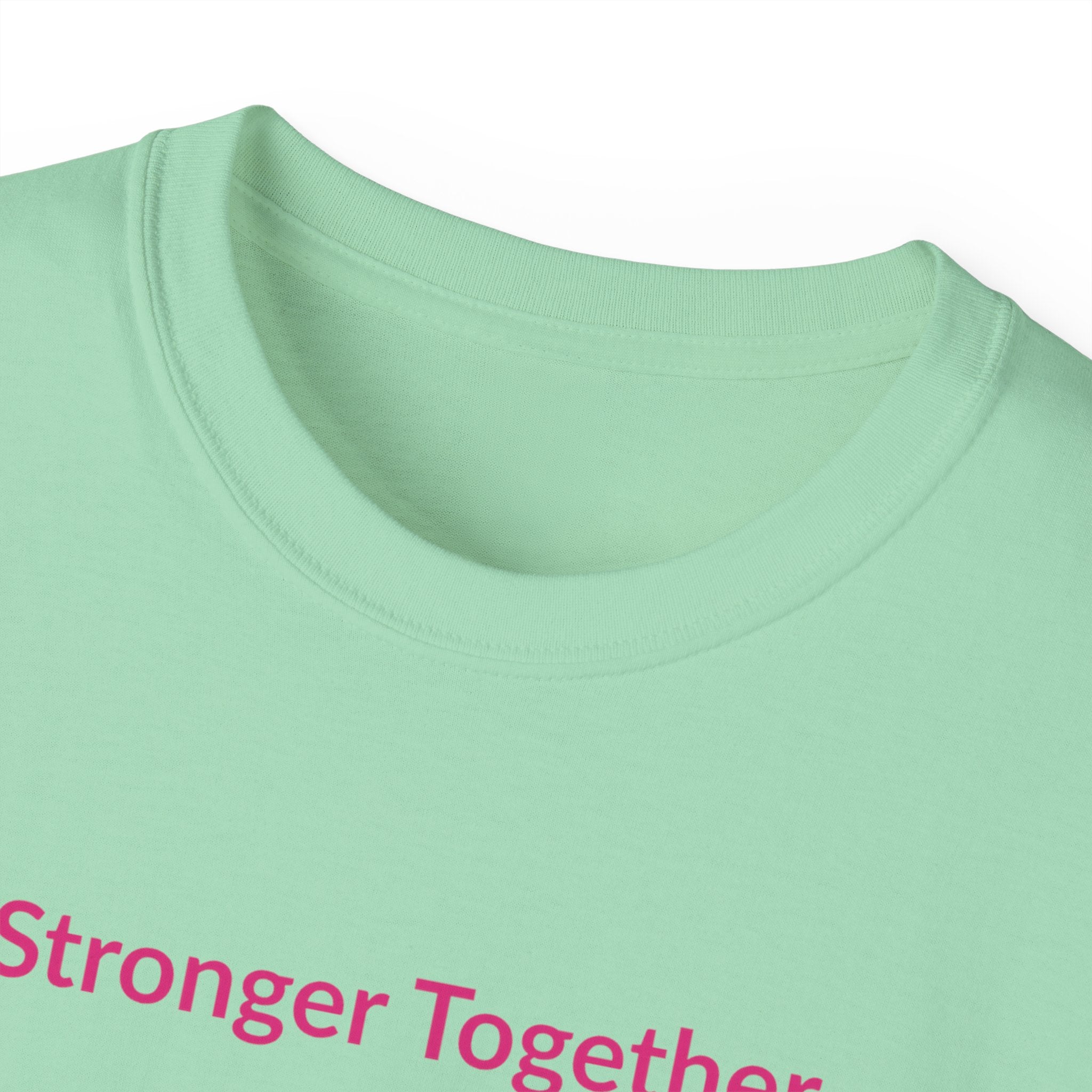 T-Shirt — "Stronger Together. Always. Tough Titties Club" Pink Ribbon Boxing Design