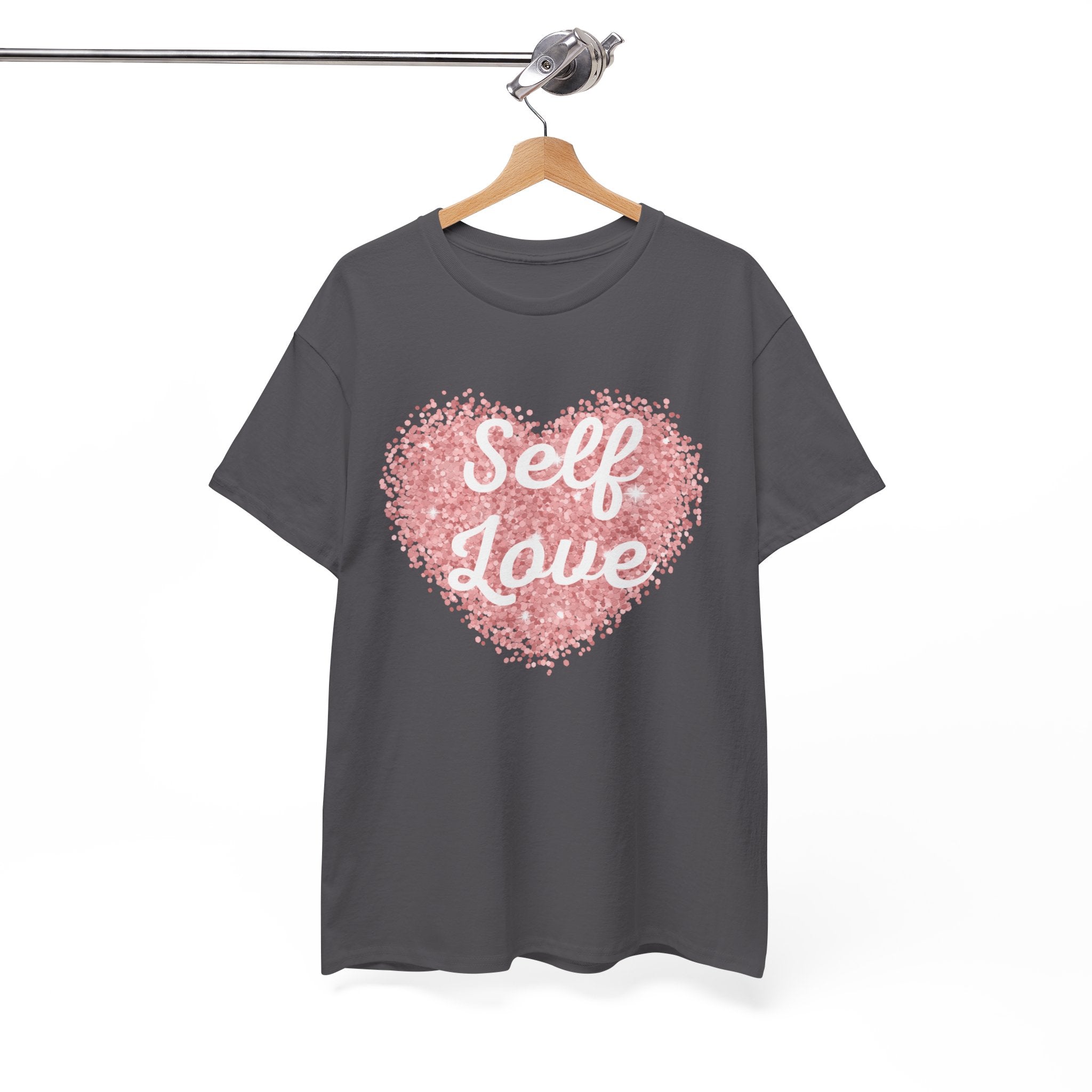 Self Love Tee — Pink Heart Mental Health Awareness Shirt