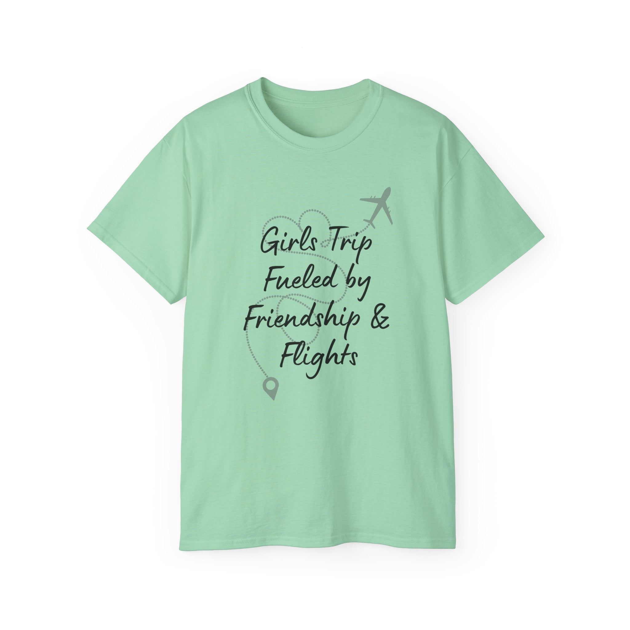 Girls Trip Tee — "Girls Trip Fueled by Friendship & Flights" Travel Shirt