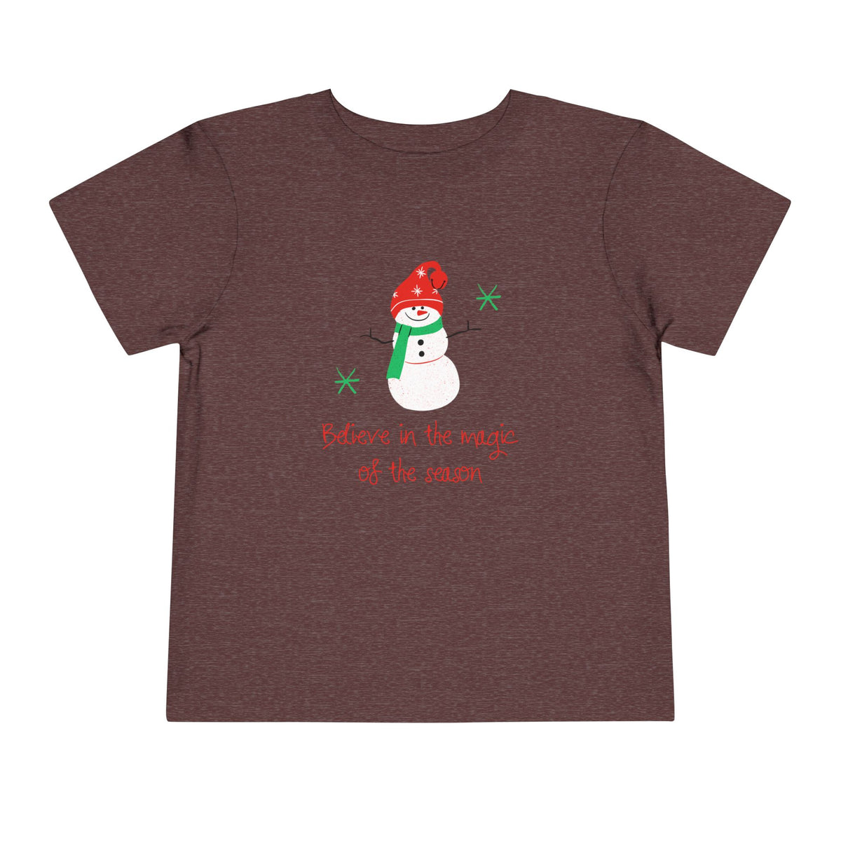 Believe in the Magic of the Season Snowman Toddler Short Sleeve Tee