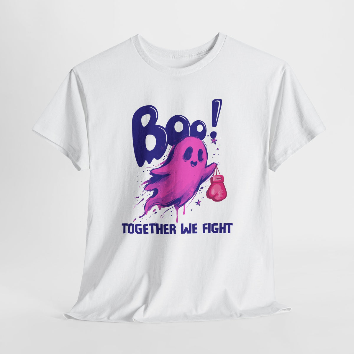 Boo! Together We Fight Tee — Pink Ghost Breast Cancer Awareness T-Shirt