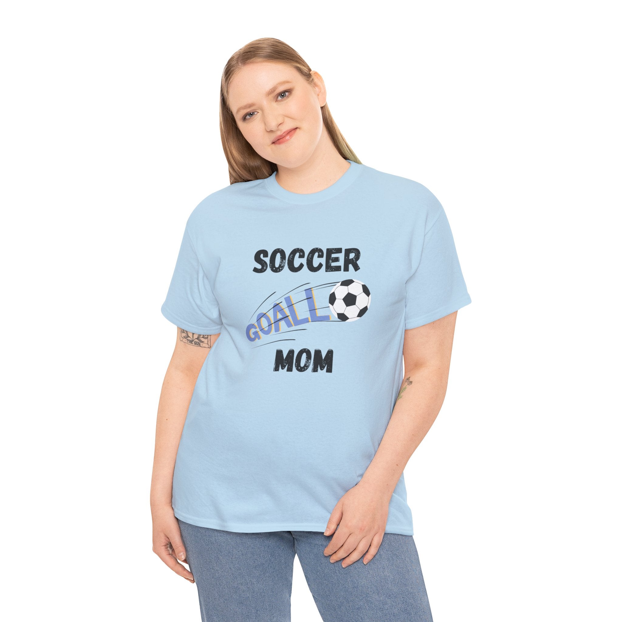Soccer Mom T‑Shirt — 'Soccer Goal!' Graphic Tee with Soccer Ball
