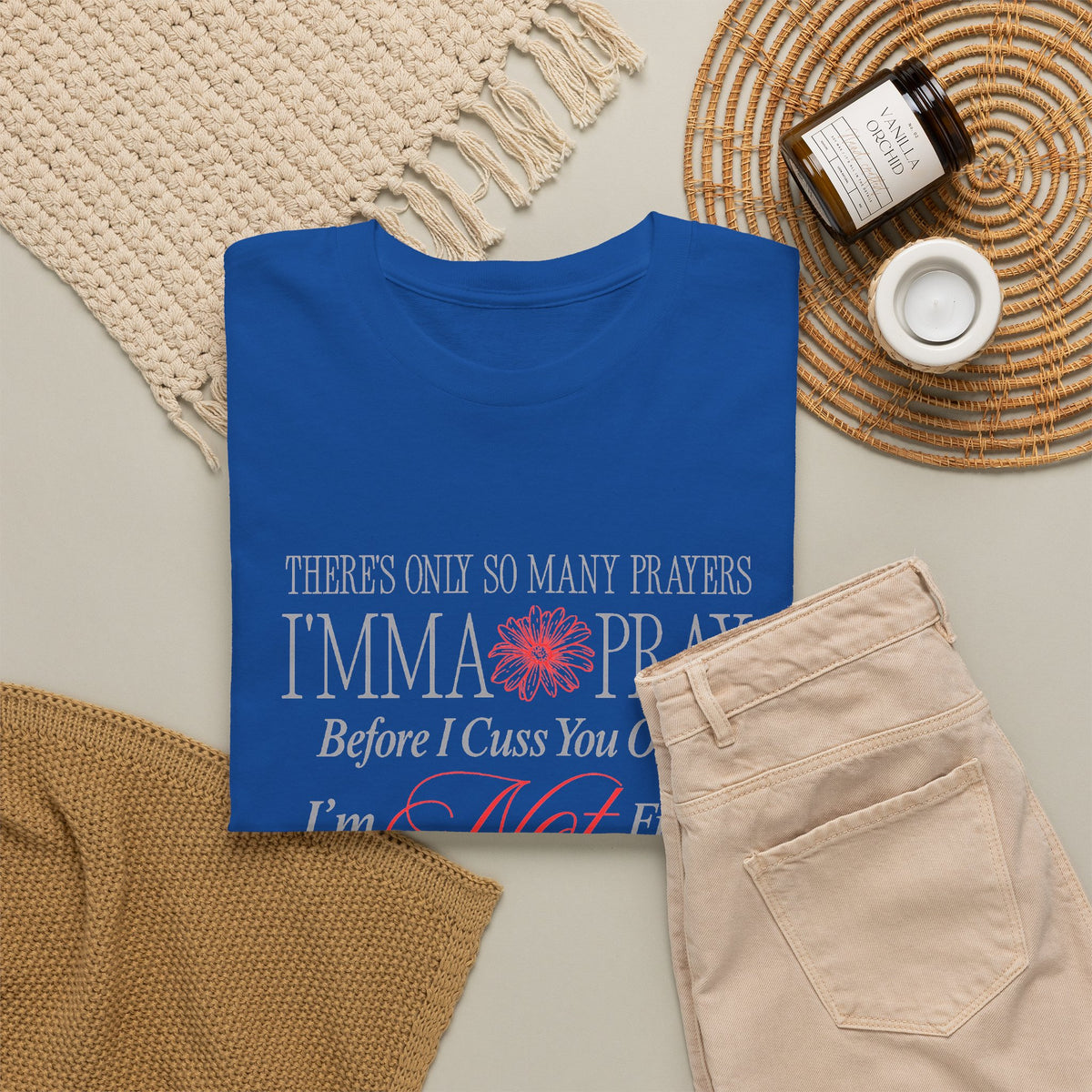 Fun Graphic Tee — "I’mma Pray Before I Cuss You Out" Inspirational Christian T-Shirt
