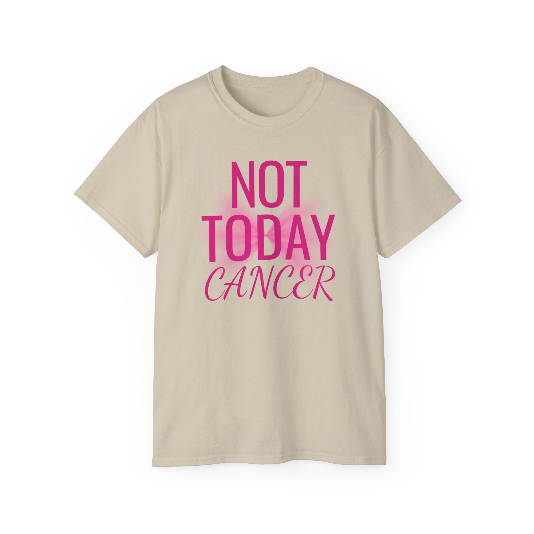 Not Today Cancer T-Shirt — Inspirational Cancer Awareness Tee with Pink Ribbon