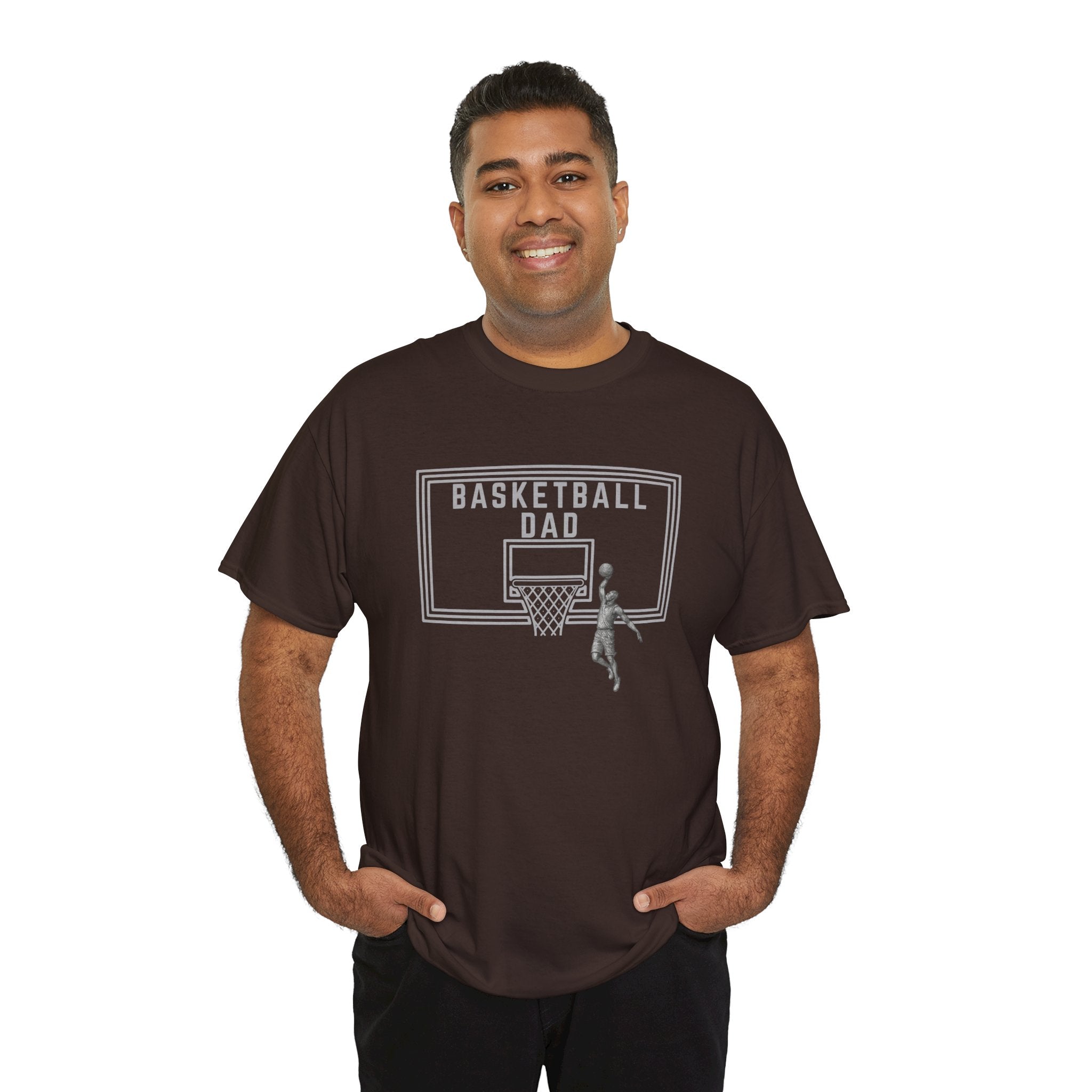 Basketball Dad T-Shirt — Basketball Hoop Graphic Tee for Proud Fathers