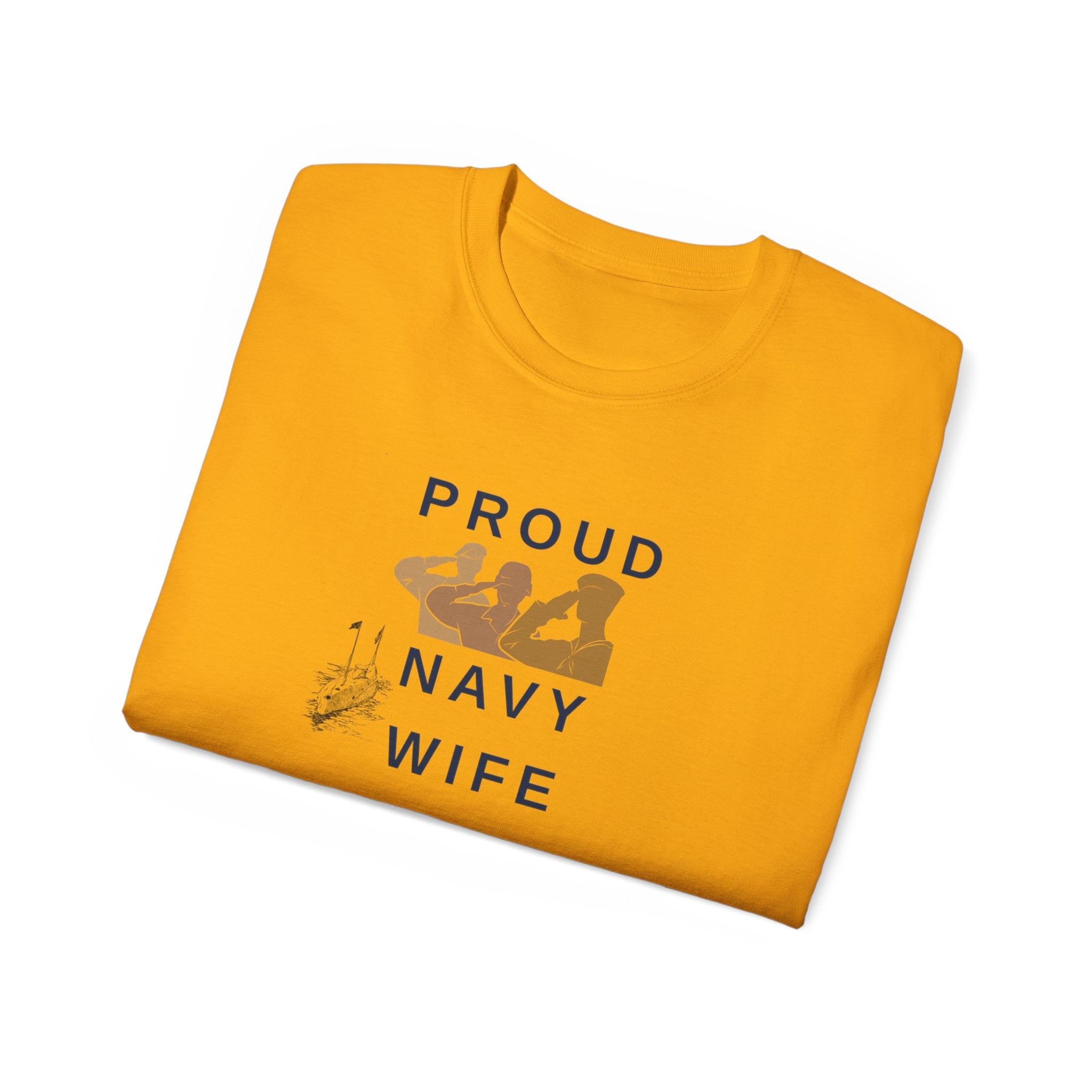Proud Navy Wife T‑Shirt — Military Spouse Support Tee
