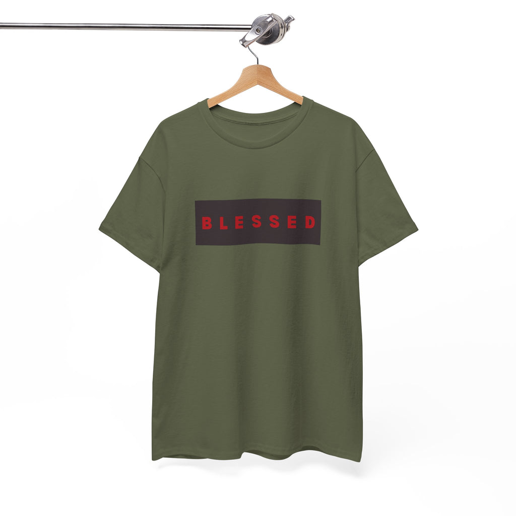 Blessed Box Logo T-Shirt — Minimal Christian Faith Tee