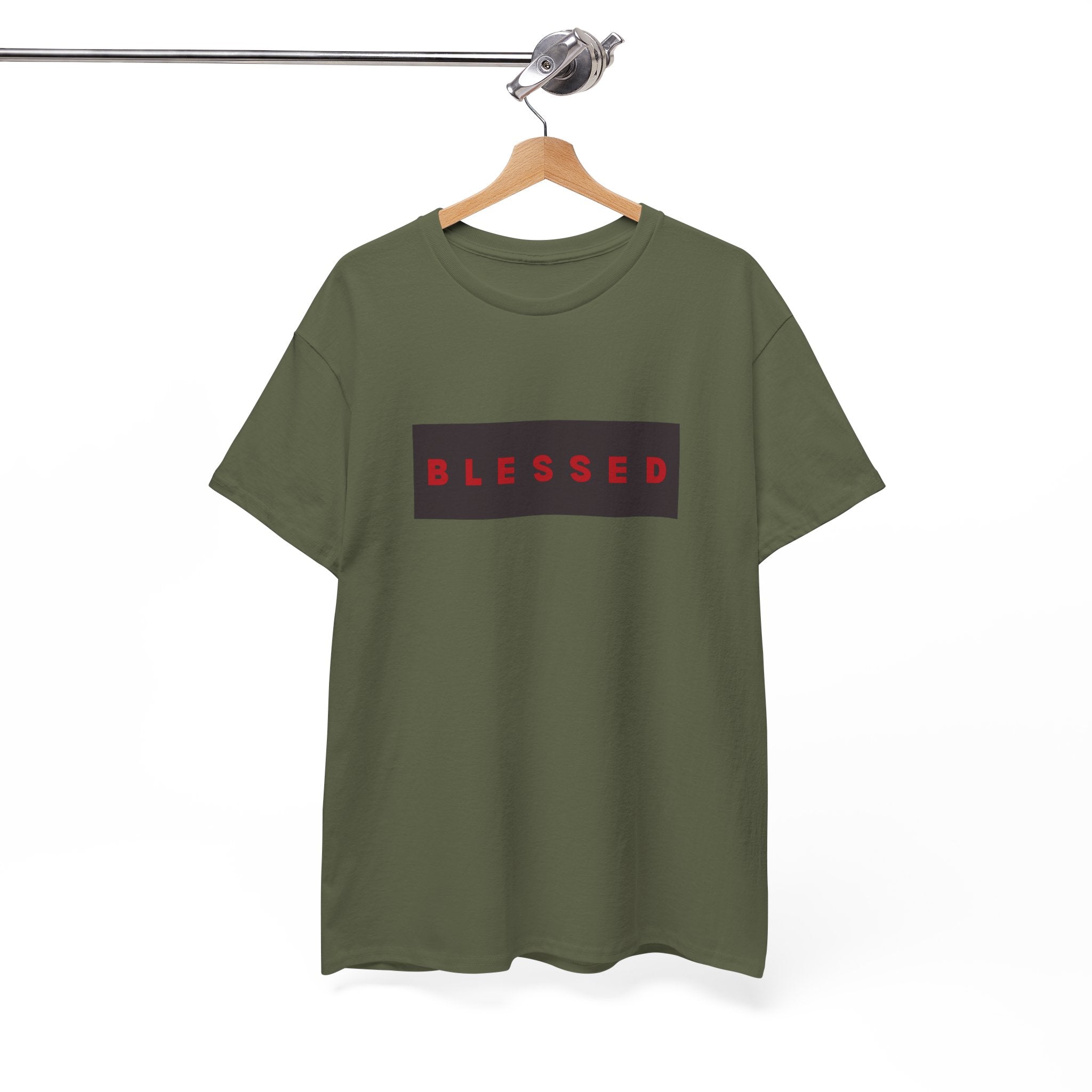 Blessed Box Logo T-Shirt — Minimal Christian Faith Tee