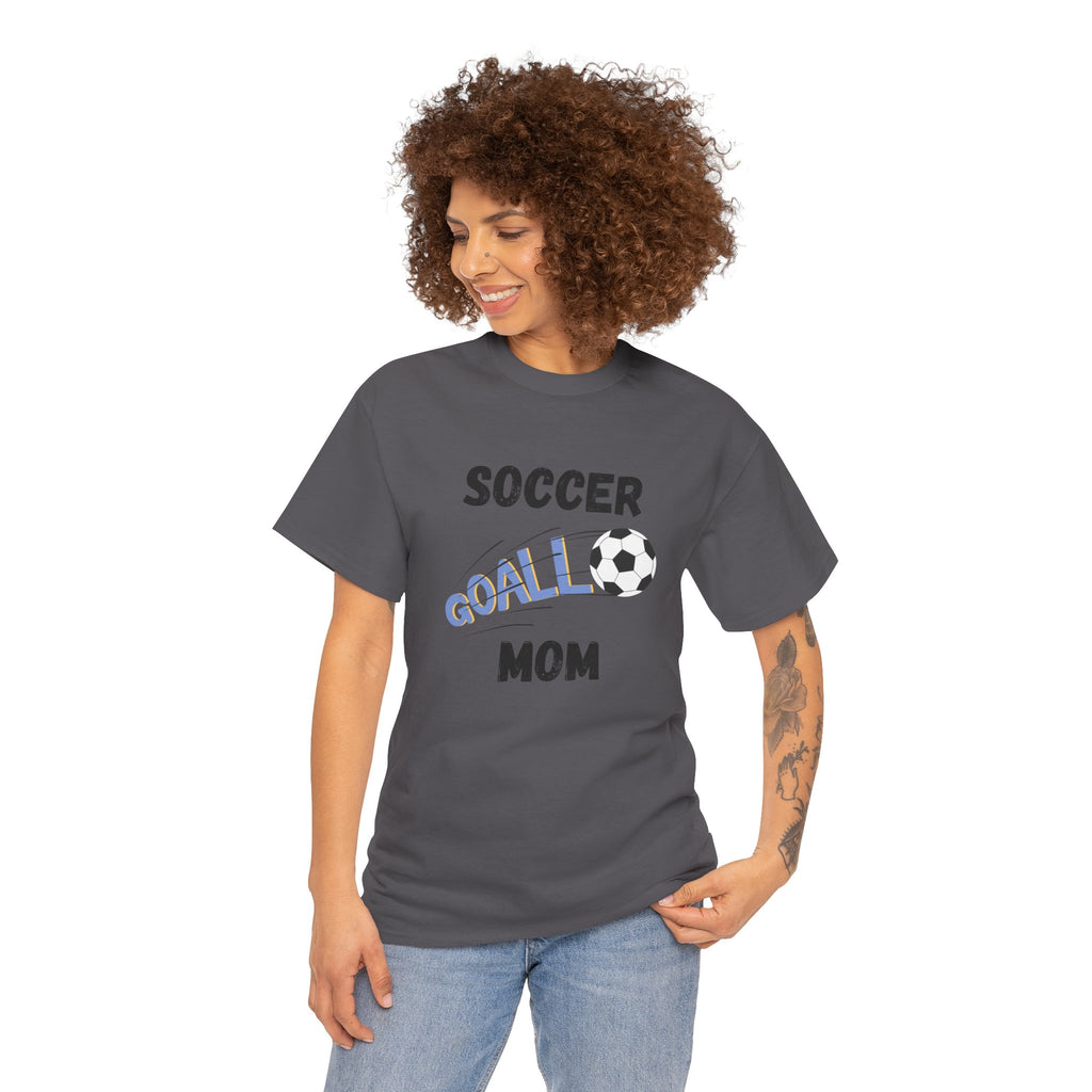 Soccer Mom T‑Shirt — 'Soccer Goal!' Graphic Tee with Soccer Ball