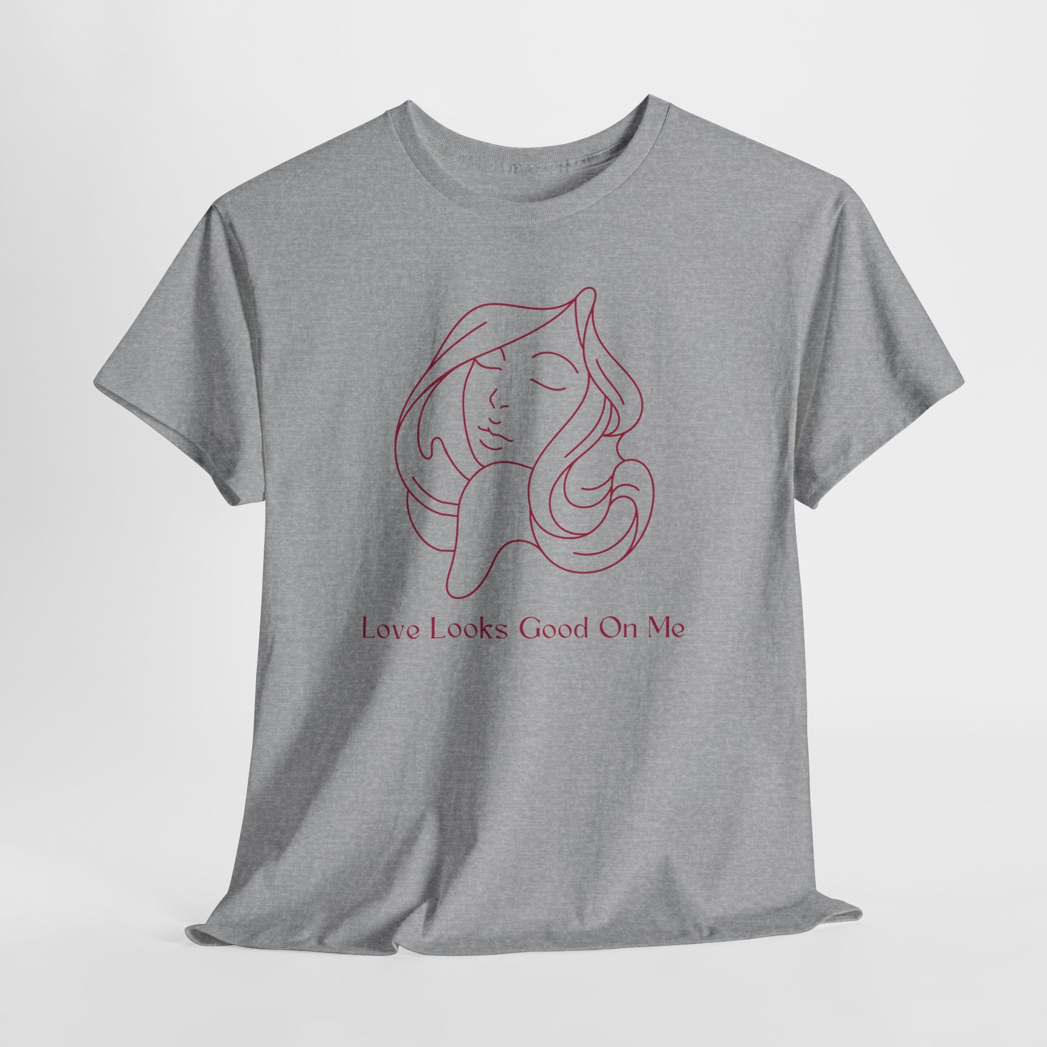 T-Shirt — 'Love Looks Good On Me' Minimal Line Art Tee