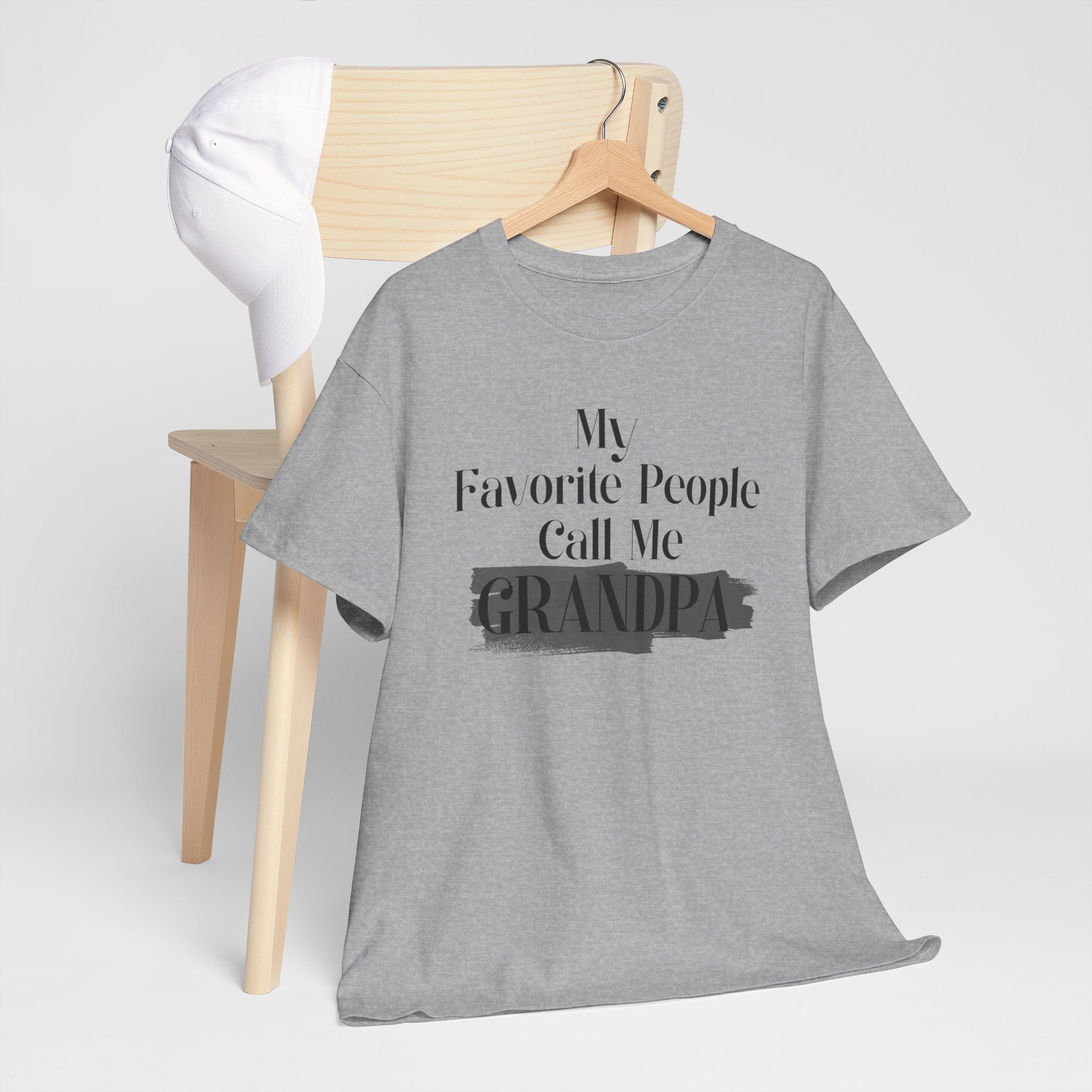 Grandpa Graphic T-Shirt — "My Favorite People Call Me Grandpa" Gift Tee
