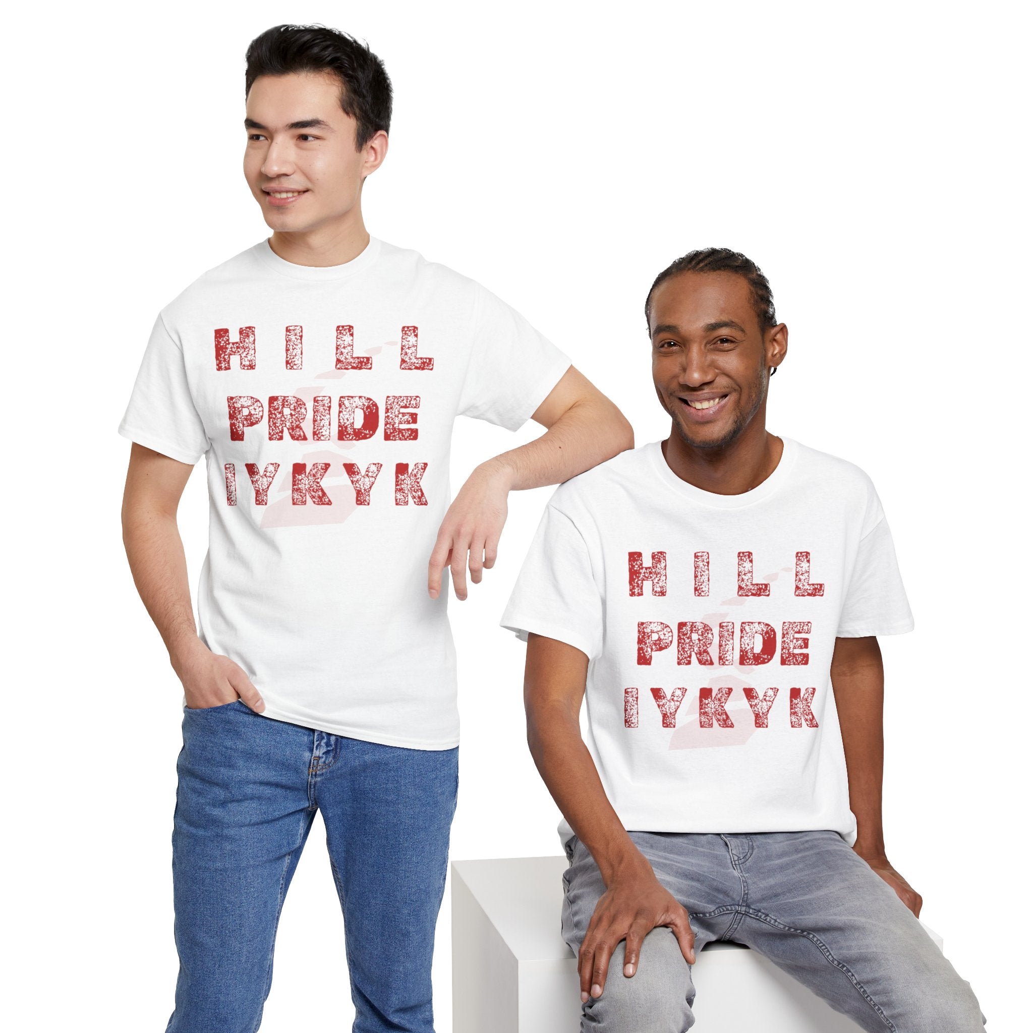 Hill Pride Cobblestone Road Graphic Tee — Red Brick Path Text Design